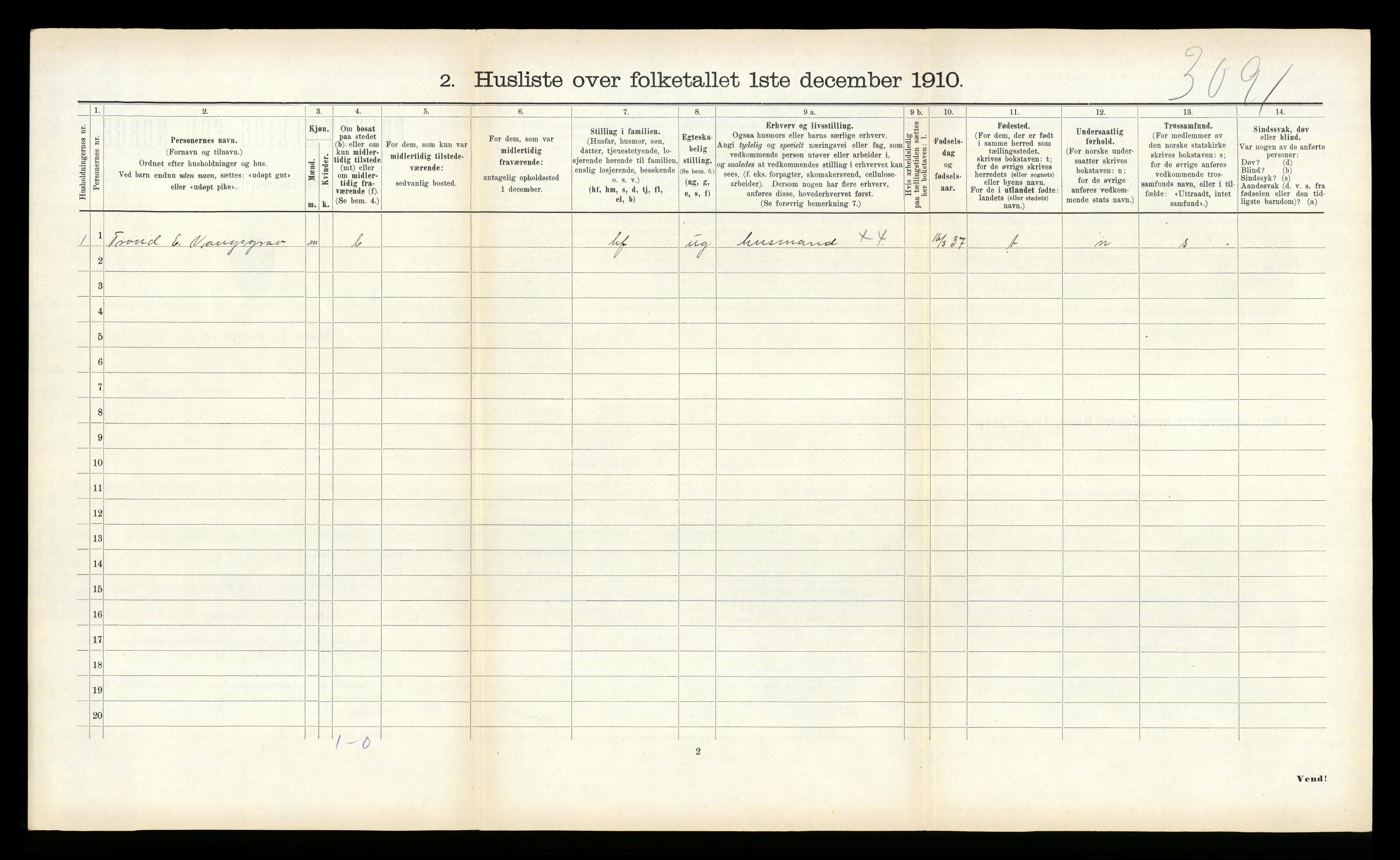 RA, Folketelling 1910 for 1635 Rennebu herred, 1910, s. 581