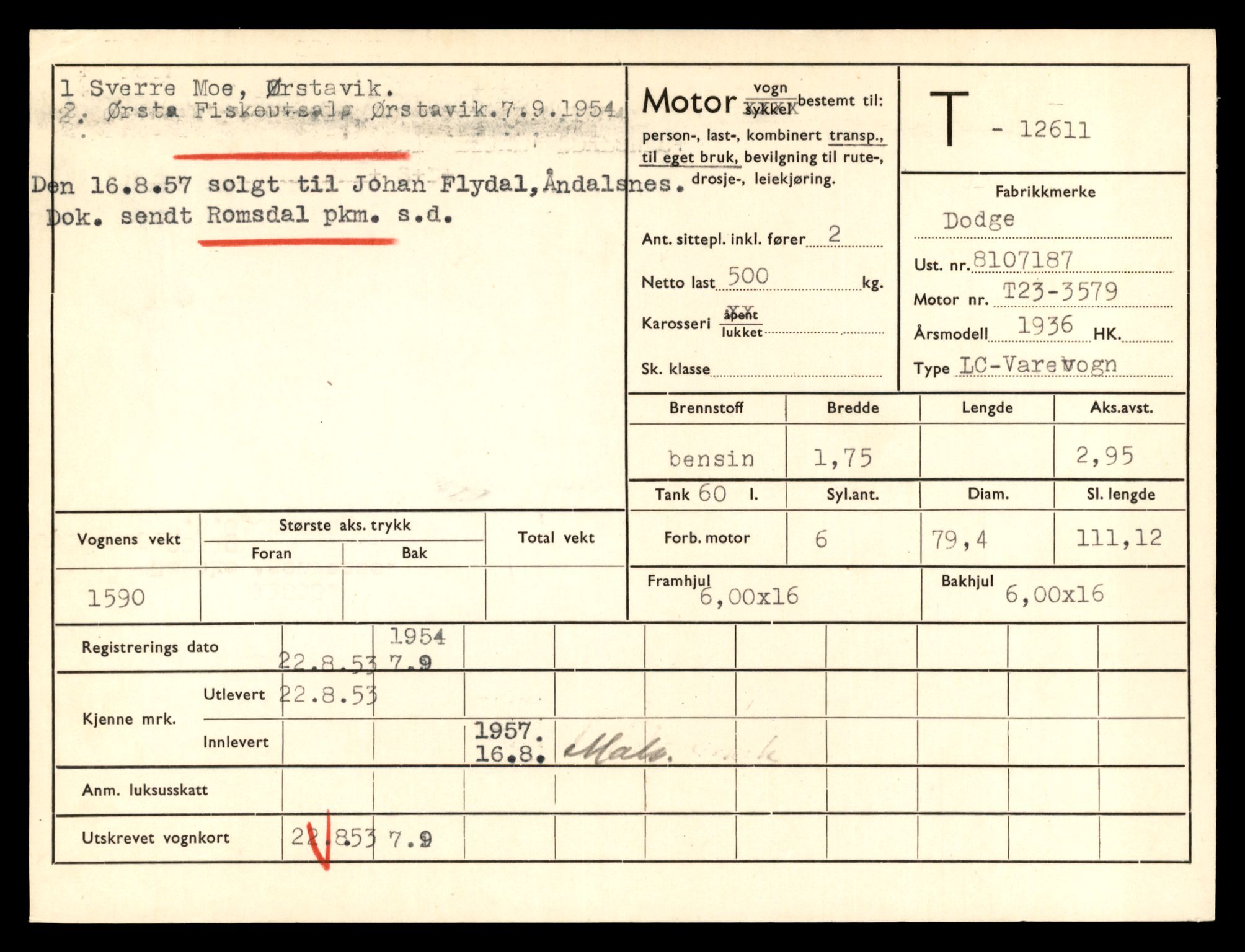 Møre og Romsdal vegkontor - Ålesund trafikkstasjon, AV/SAT-A-4099/F/Fe/L0034: Registreringskort for kjøretøy T 12500 - T 12652, 1927-1998, s. 2141