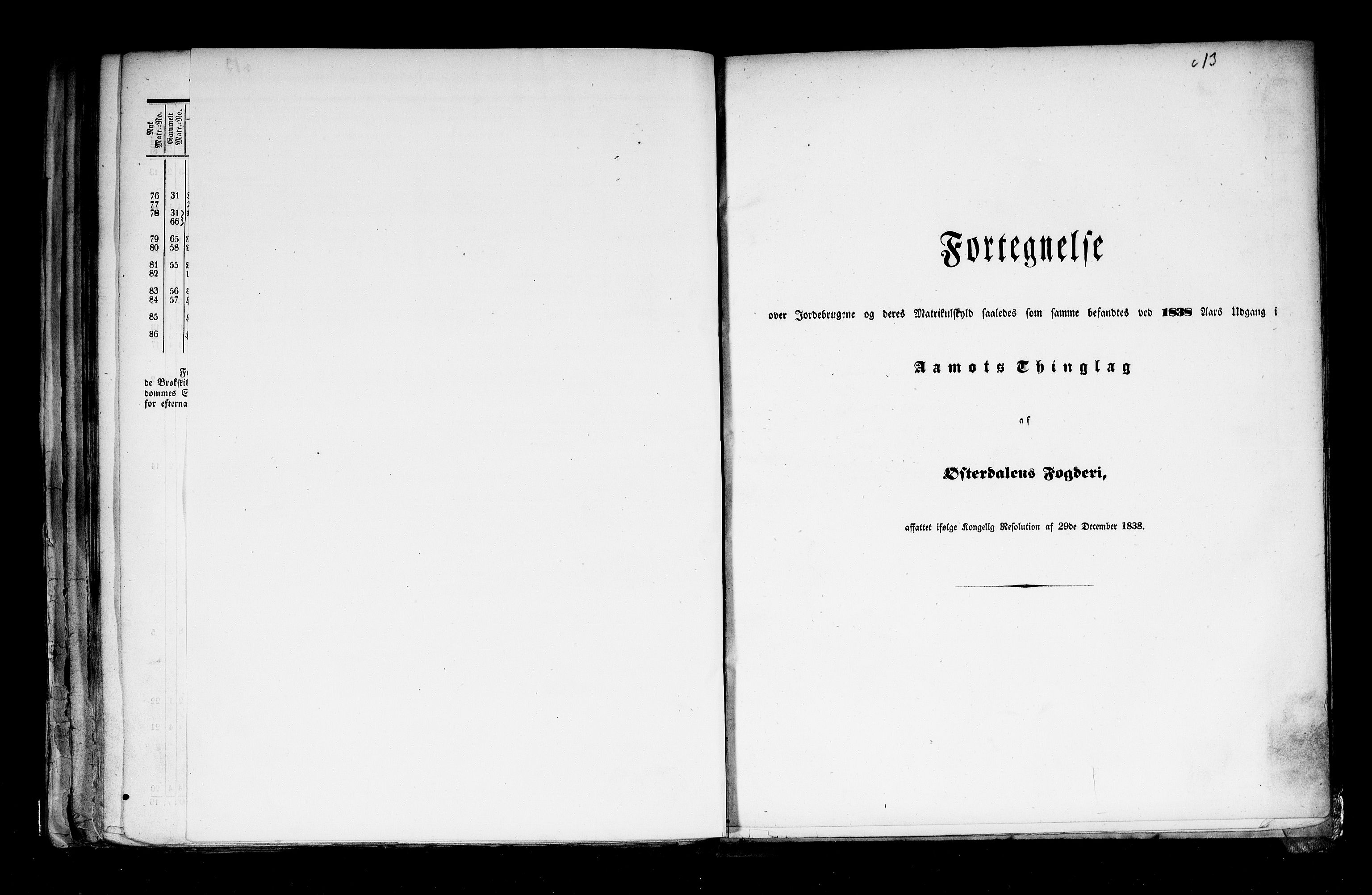 Rygh, RA/PA-0034/F/Fb/L0003: Matrikkelen for 1838 - Hedemarken amt (Hedmark fylke), 1838