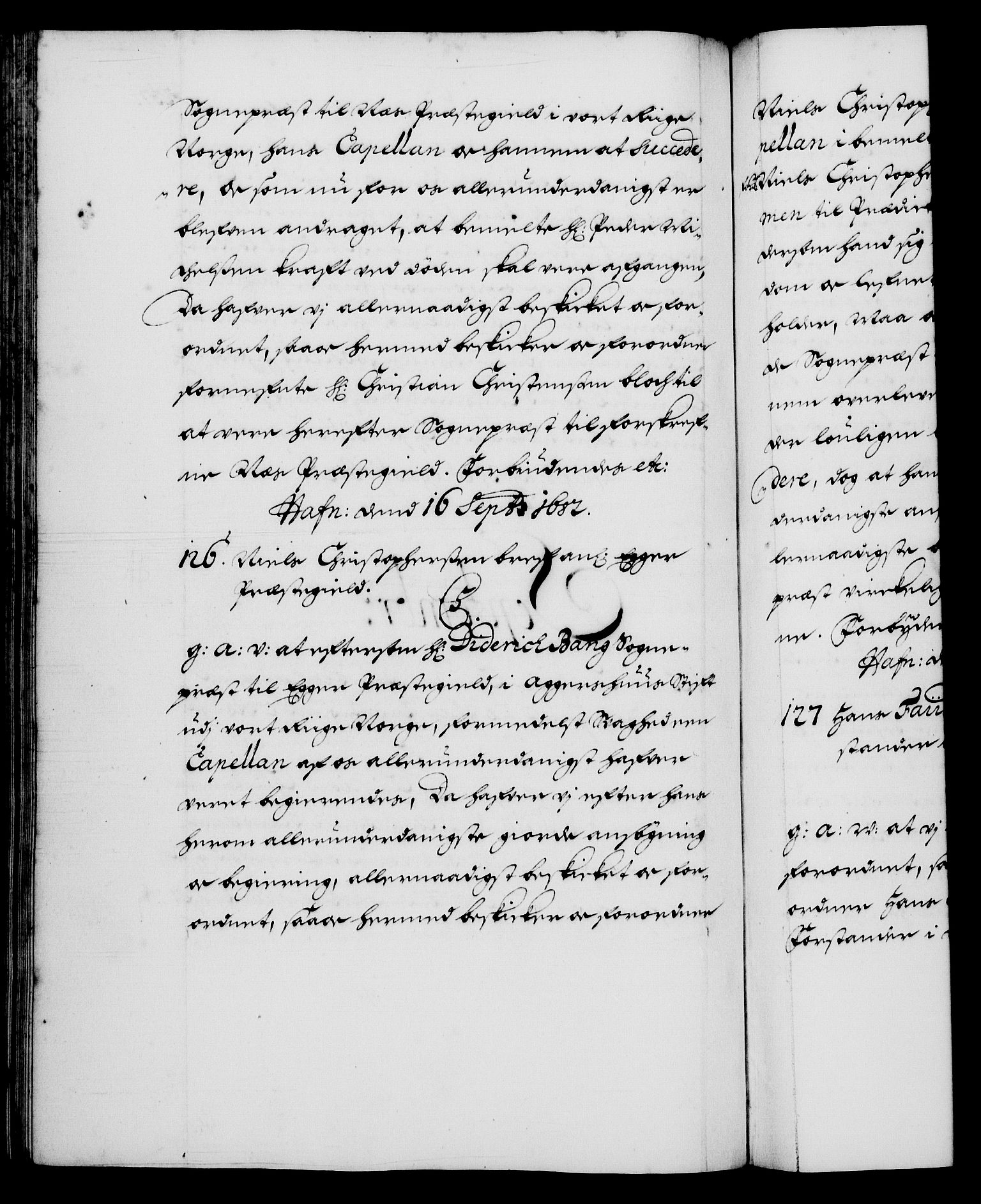 Danske Kanselli 1572-1799, RA/EA-3023/F/Fc/Fca/Fcaa/L0013: Norske registre (mikrofilm), 1681-1684, s. 237b