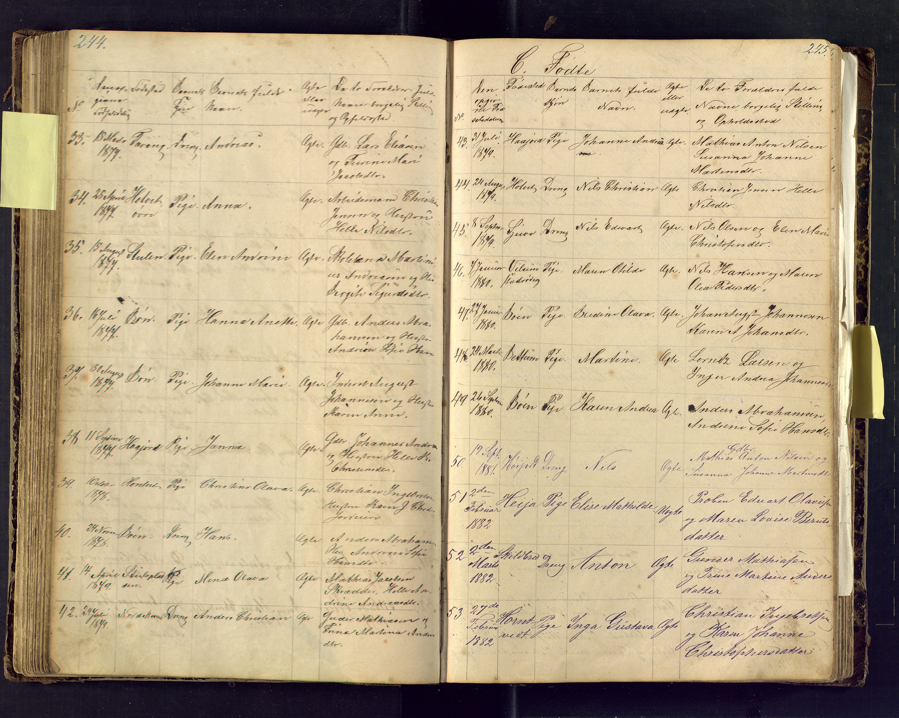 Den evangelisk lutherske frimenighet i Jarlsbergs grevskap med flere steder, AV/SAKO-P-1384/F/Fa/L0001: Dissenterprotokoll nr. Fa/L0001, 1872-1925, s. 244-245