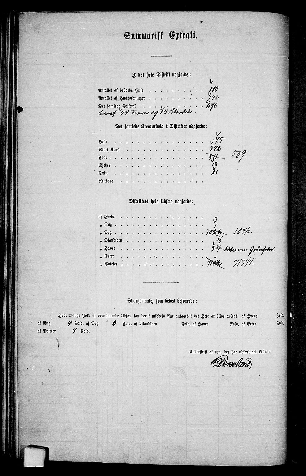 RA, Folketelling 1865 for 1911P Kvæfjord prestegjeld, 1865, s. 69