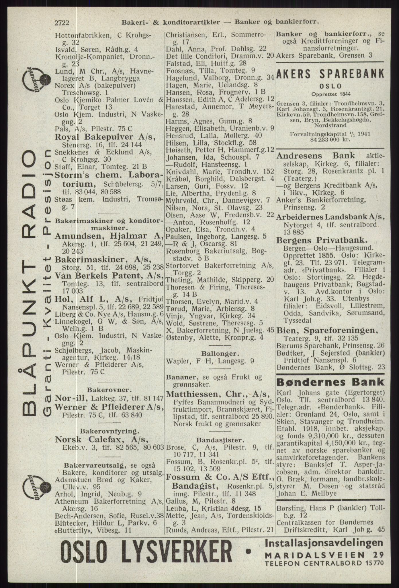 Kristiania/Oslo adressebok, PUBL/-, 1941, s. 2722