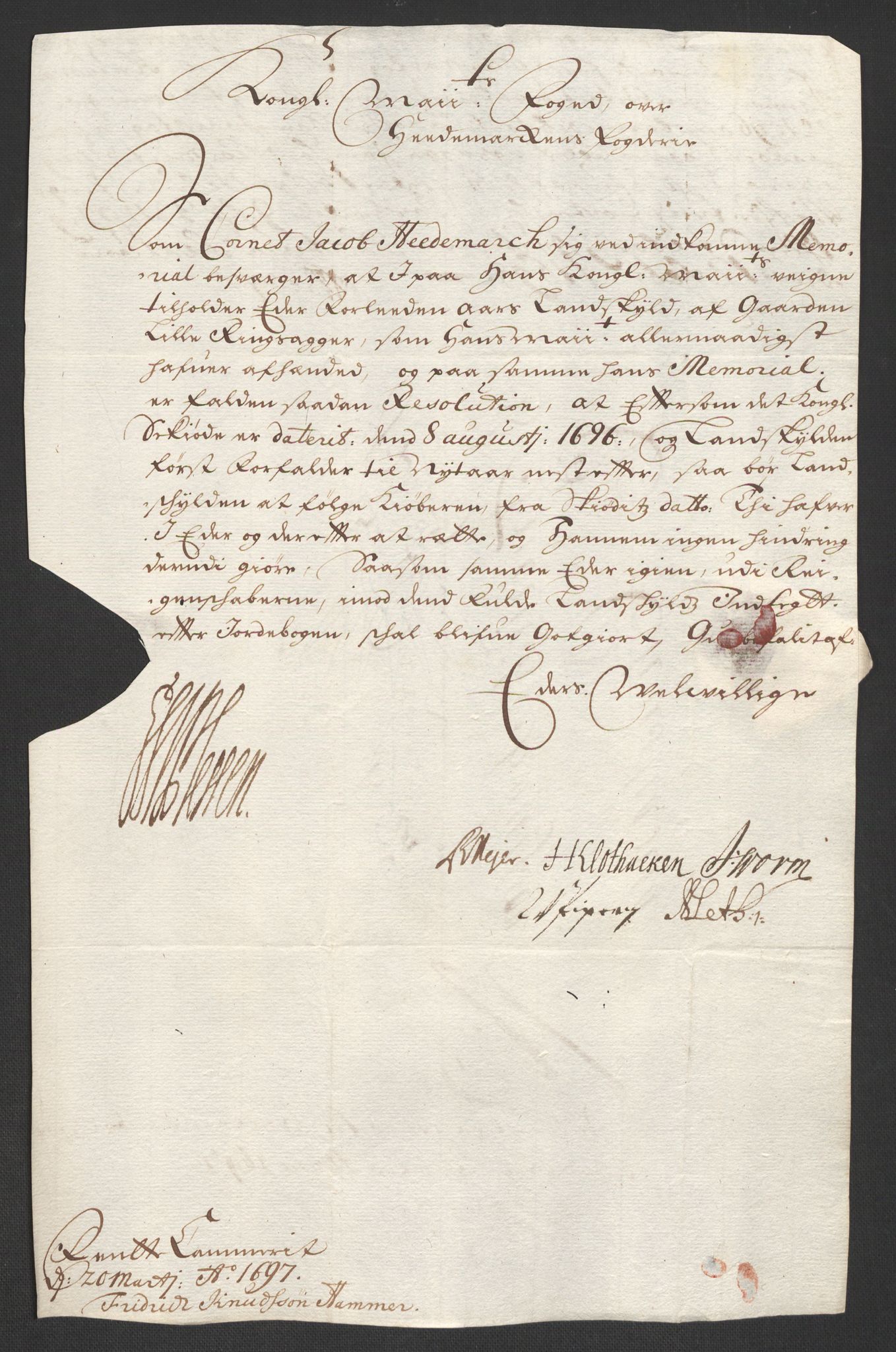 Rentekammeret inntil 1814, Reviderte regnskaper, Fogderegnskap, AV/RA-EA-4092/R16/L1037: Fogderegnskap Hedmark, 1697-1698, s. 184