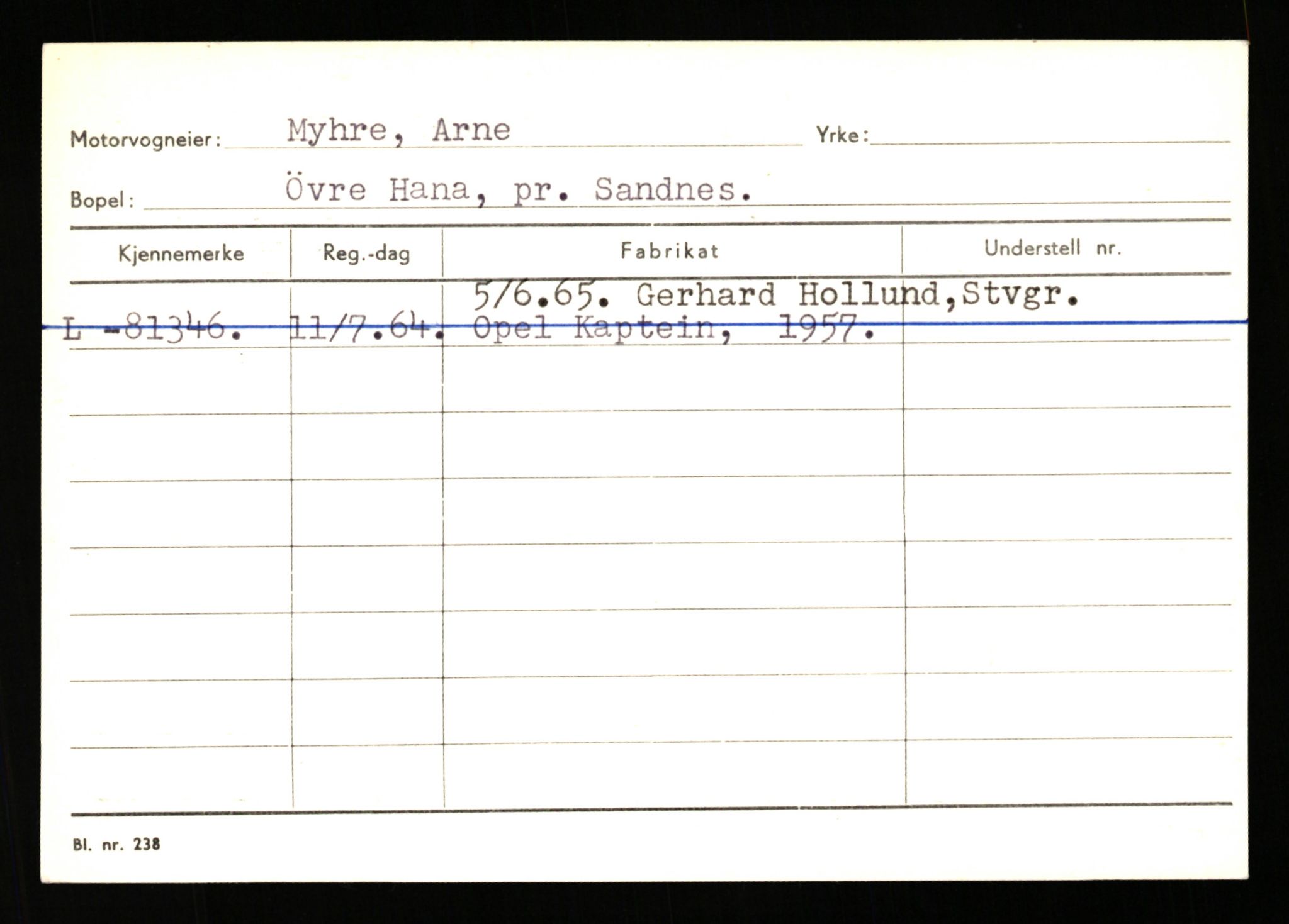 Stavanger trafikkstasjon, AV/SAST-A-101942/0/H/L0026: Myhre - Nilsen J., 1930-1971, s. 5