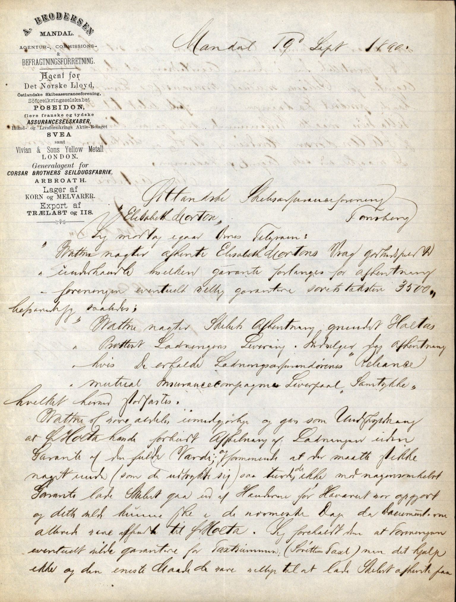 Pa 63 - Østlandske skibsassuranceforening, VEMU/A-1079/G/Ga/L0026/0002: Havaridokumenter / Dovre, Dictator, Ella, Elizabeth Morton, 1890, s. 243