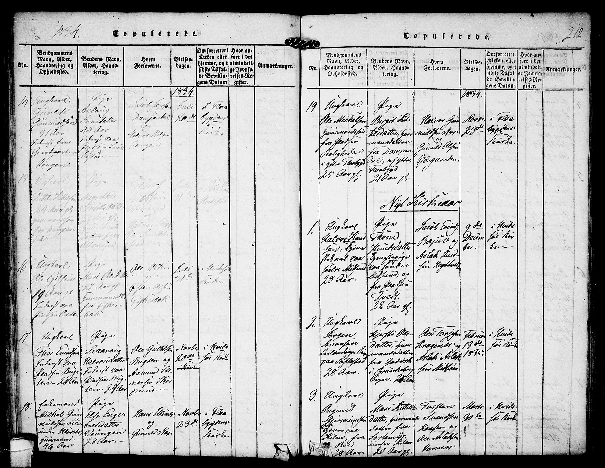 Kviteseid kirkebøker, AV/SAKO-A-276/F/Fa/L0005: Ministerialbok nr. I 5, 1815-1836, s. 212