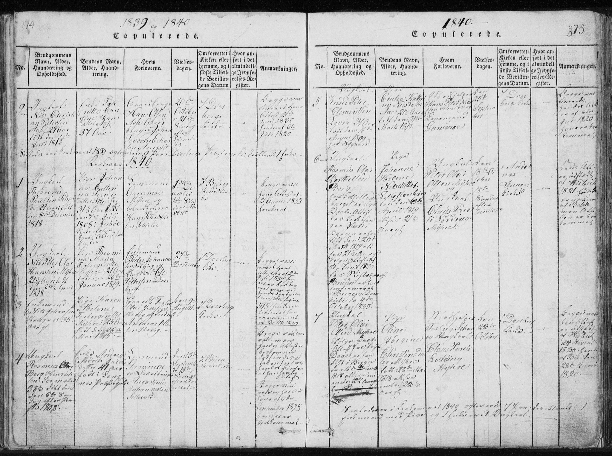 Ministerialprotokoller, klokkerbøker og fødselsregistre - Nordland, AV/SAT-A-1459/897/L1411: Klokkerbok nr. 897C01, 1820-1866, s. 376-377