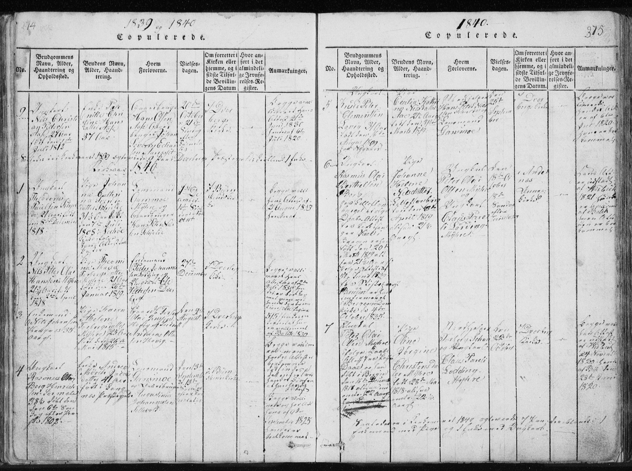 Ministerialprotokoller, klokkerbøker og fødselsregistre - Nordland, AV/SAT-A-1459/897/L1411: Klokkerbok nr. 897C01, 1820-1866, s. 376-377