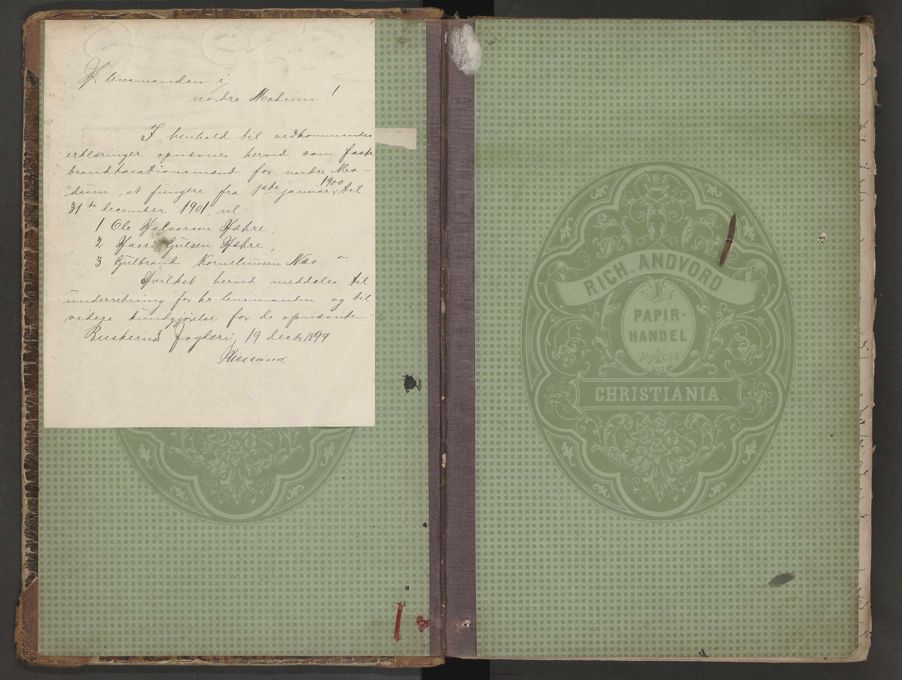 Modum lensmannskontor, AV/SAKO-A-524/Y/Yc/Ycc/L0002: Branntakstprotokoll Modum nordre, 1871-1903