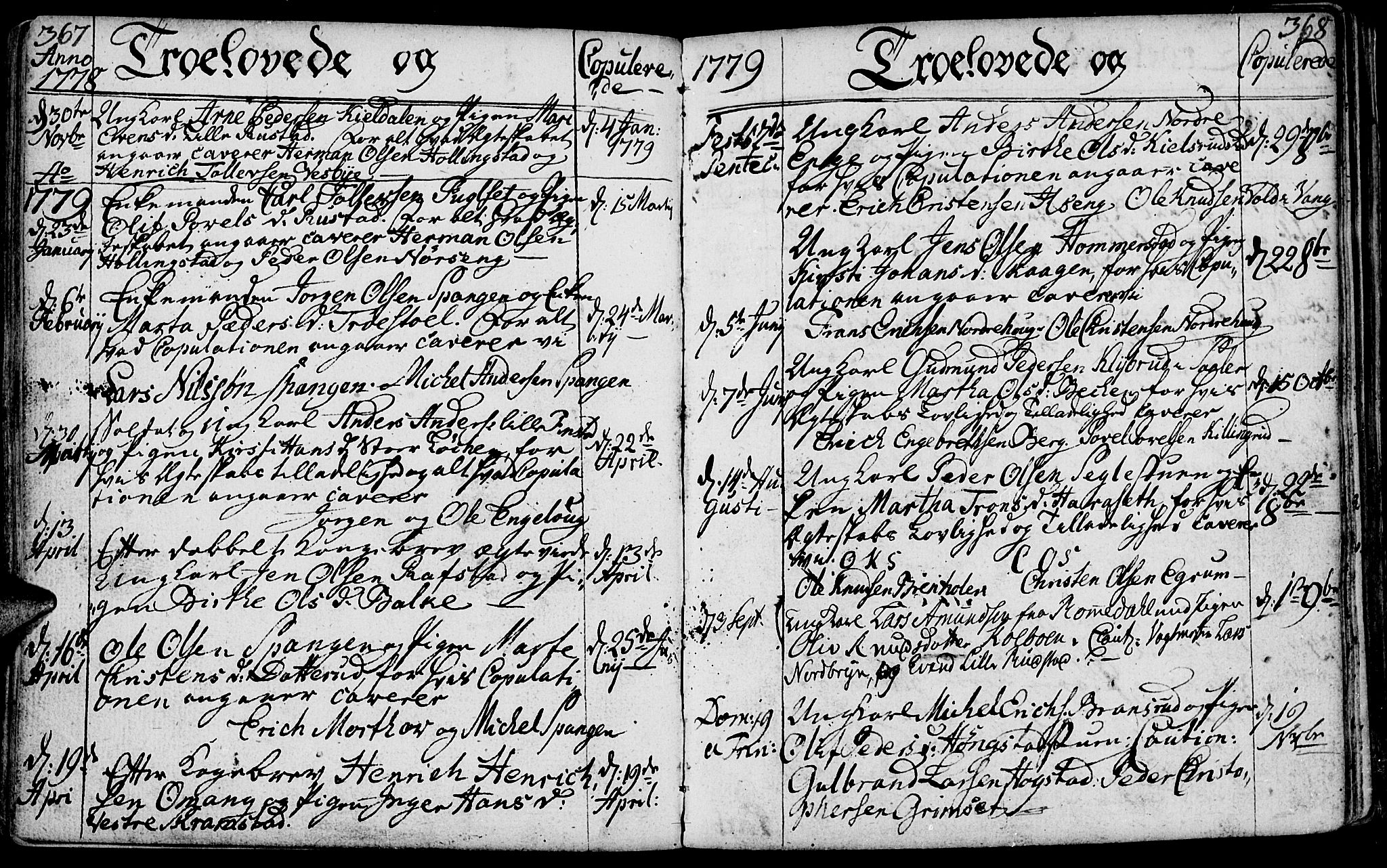 Løten prestekontor, AV/SAH-PREST-022/K/Ka/L0003: Ministerialbok nr. 3, 1773-1800, s. 367-368