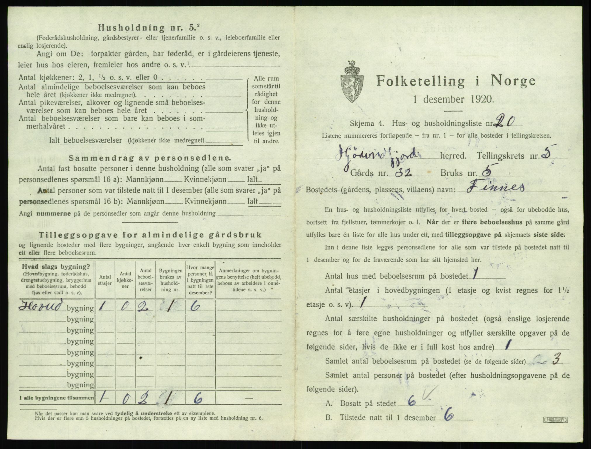 SAT, Folketelling 1920 for 1522 Hjørundfjord herred, 1920, s. 263