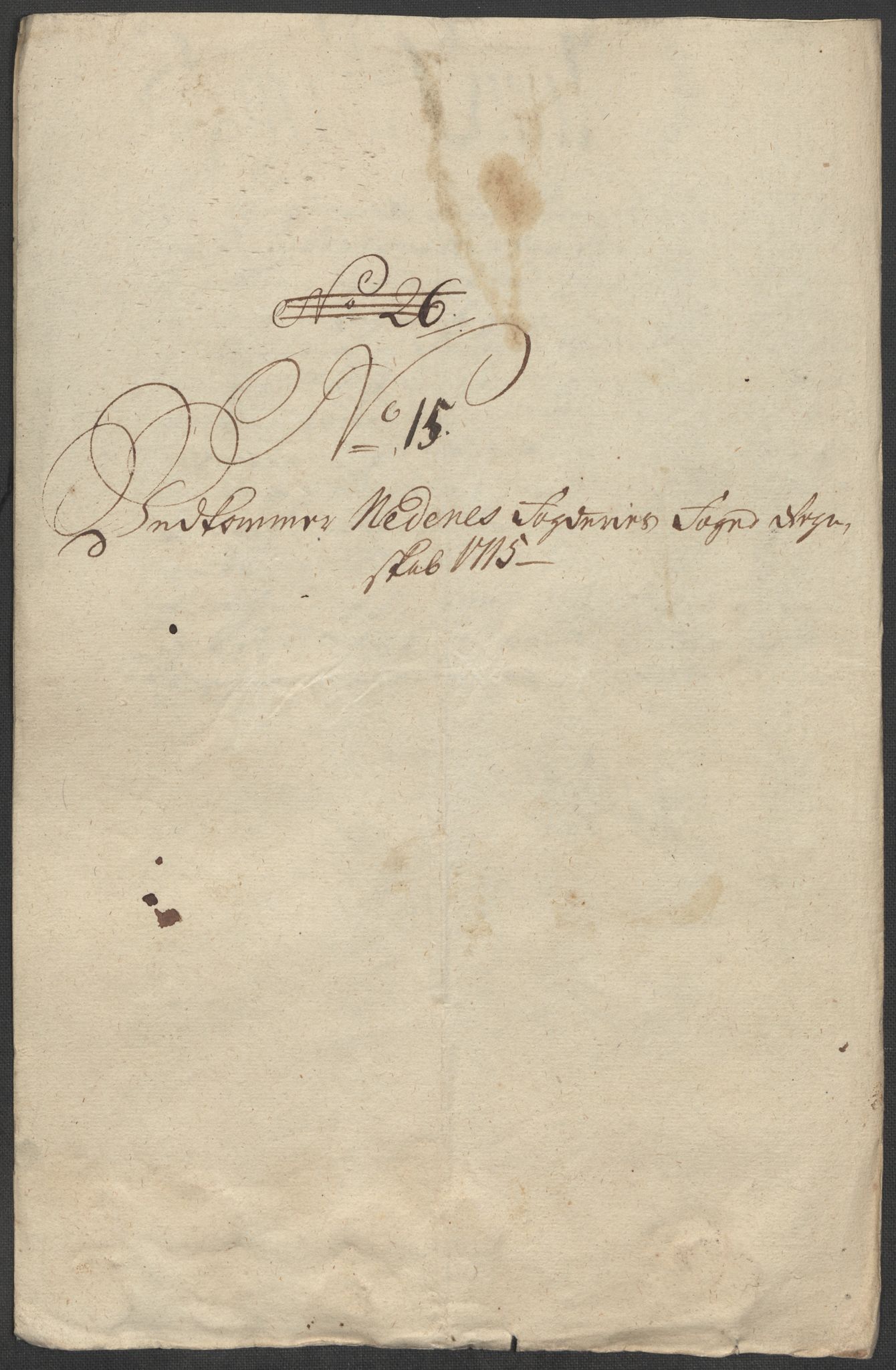 Rentekammeret inntil 1814, Reviderte regnskaper, Fogderegnskap, AV/RA-EA-4092/R39/L2323: Fogderegnskap Nedenes, 1715, s. 160