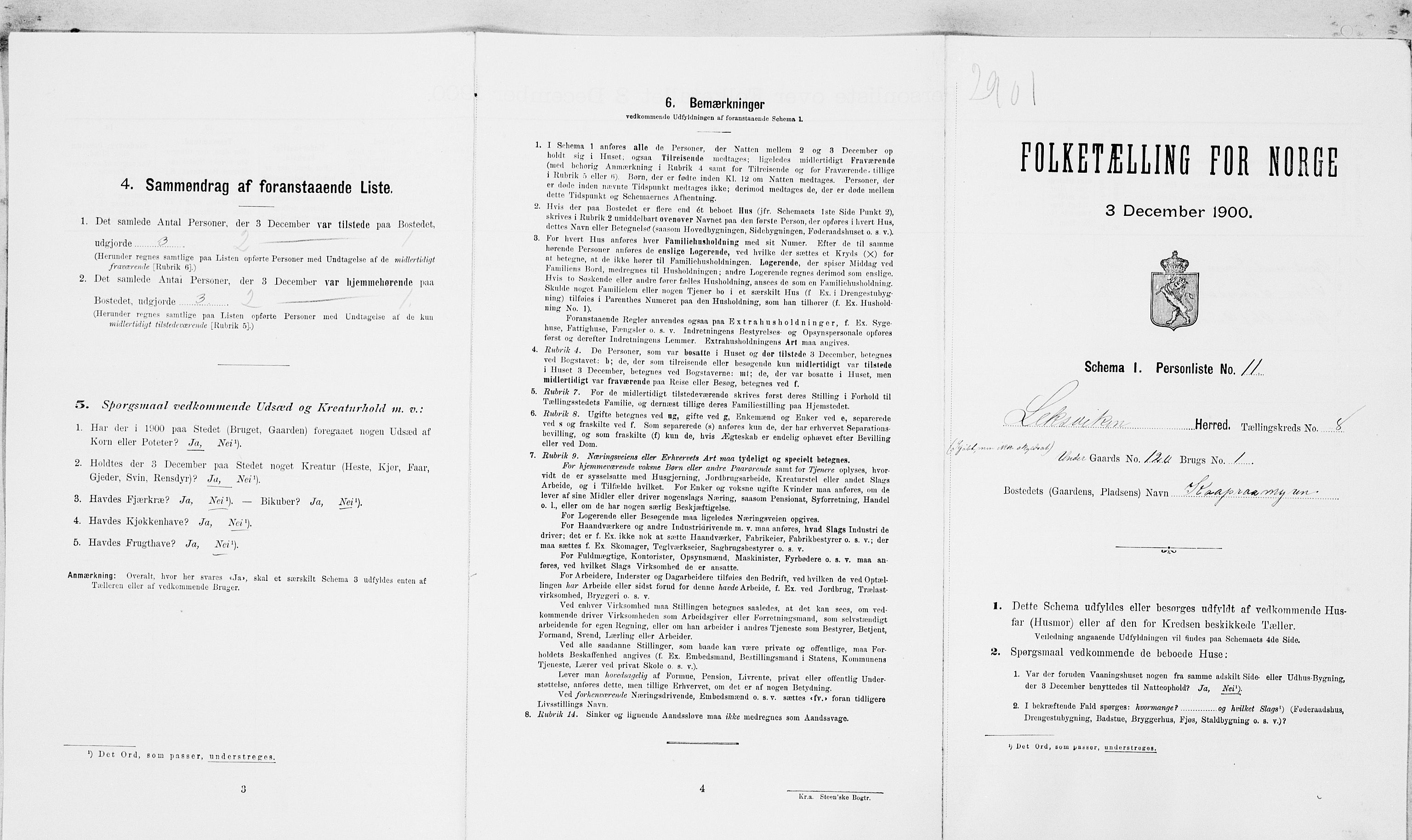 SAT, Folketelling 1900 for 1718 Leksvik herred, 1900, s. 929