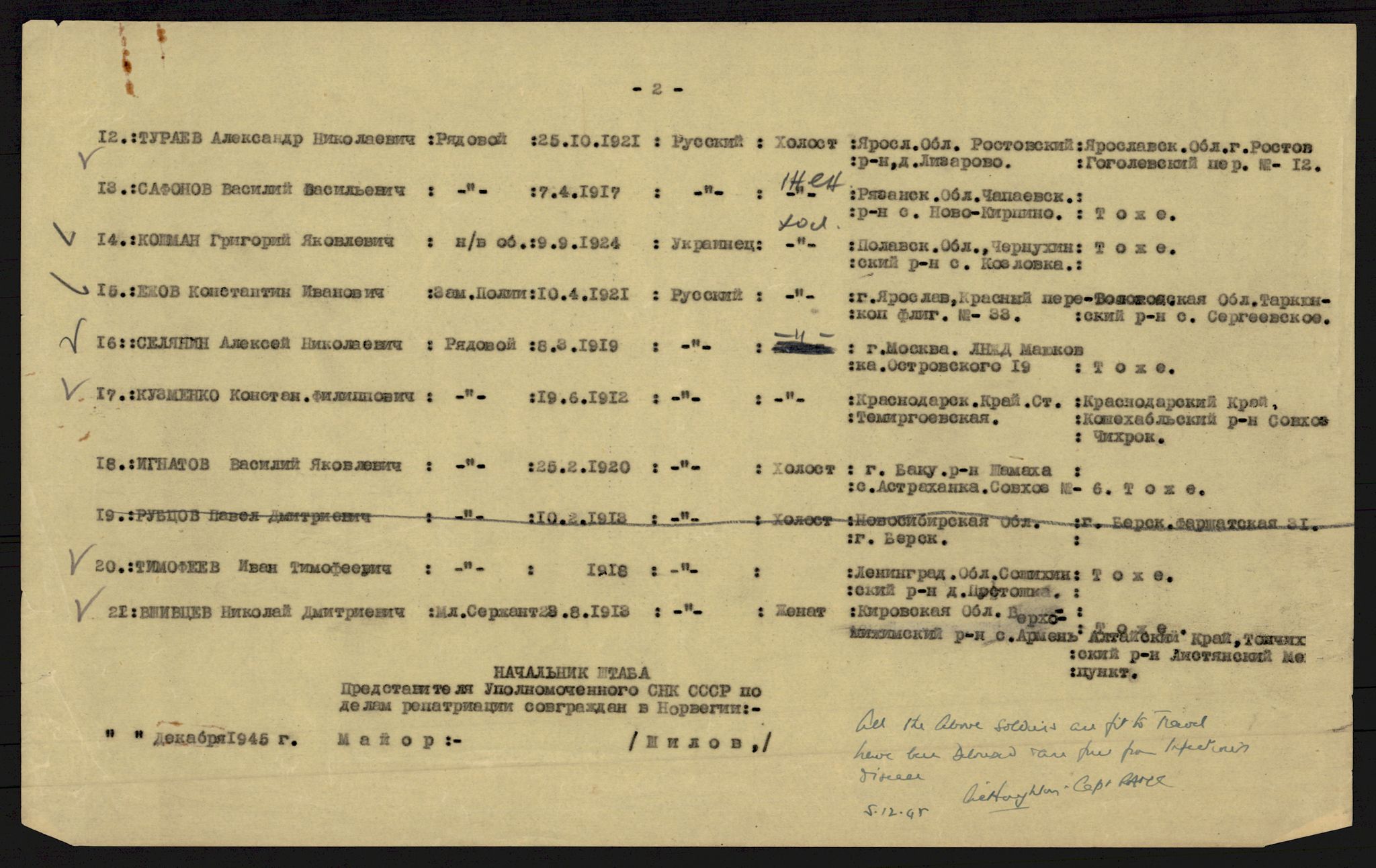 Flyktnings- og fangedirektoratet, Repatrieringskontoret, RA/S-1681/D/Db/L0019: Displaced Persons (DPs) og sivile tyskere, 1945-1948, s. 809