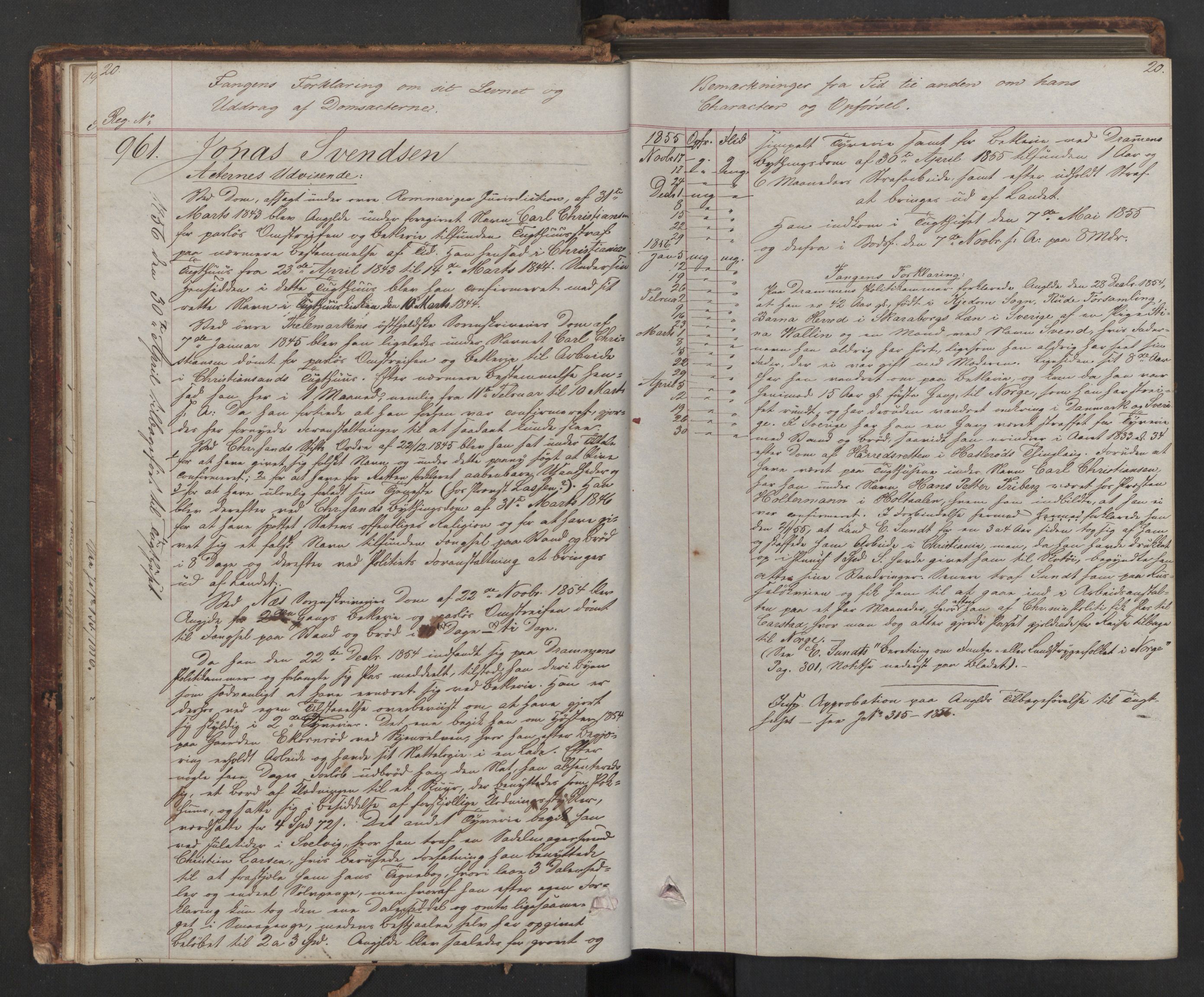 Botsfengslet, AV/RA-S-1539/D/Db/Dbb/L0004: 939a - 271b, 1855-1857, s. 20