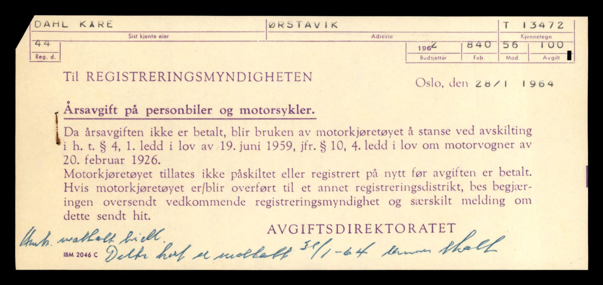 Møre og Romsdal vegkontor - Ålesund trafikkstasjon, AV/SAT-A-4099/F/Fe/L0039: Registreringskort for kjøretøy T 13361 - T 13530, 1927-1998, s. 1914