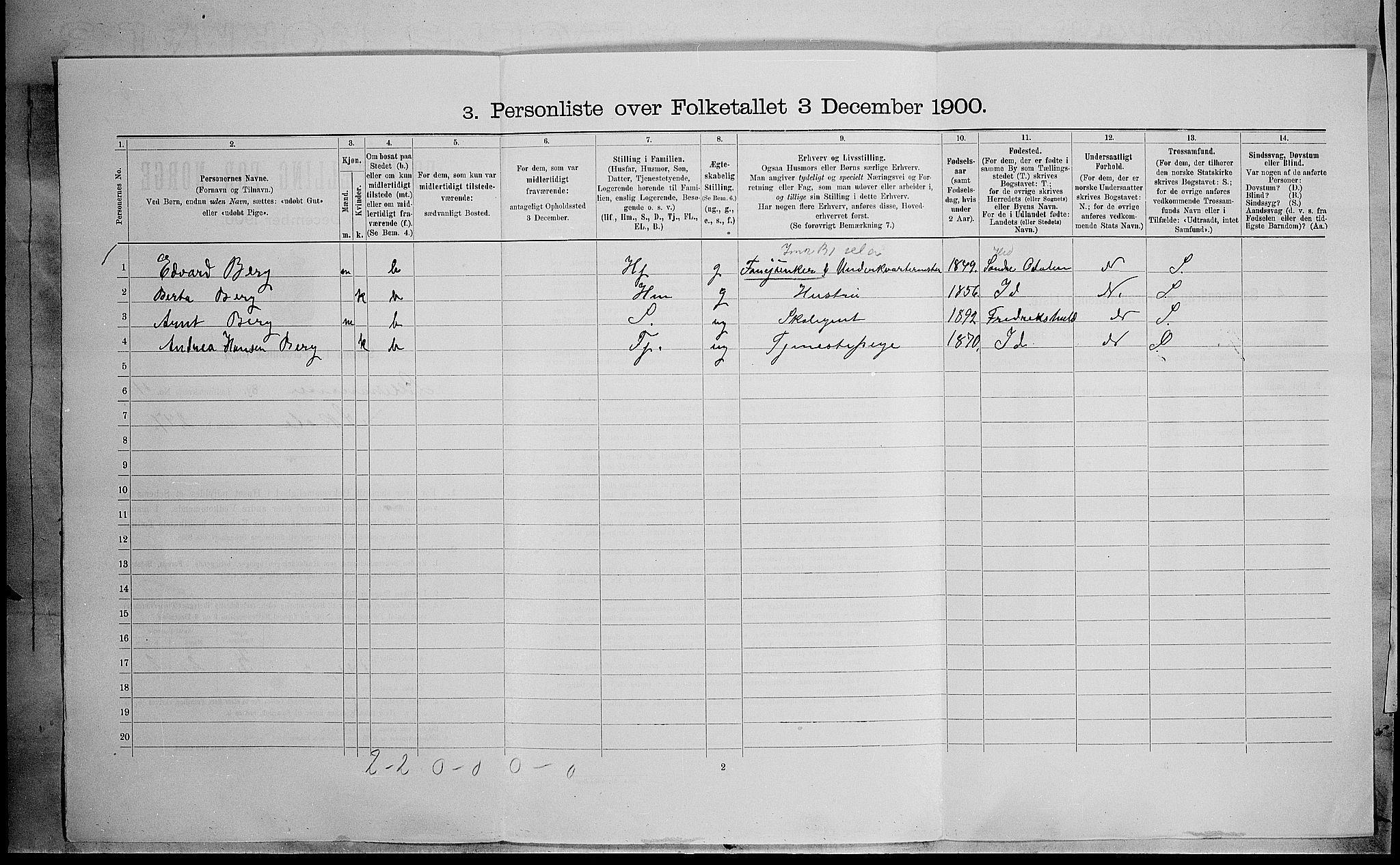 SAH, Folketelling 1900 for 0501 Lillehammer kjøpstad, 1900, s. 1361