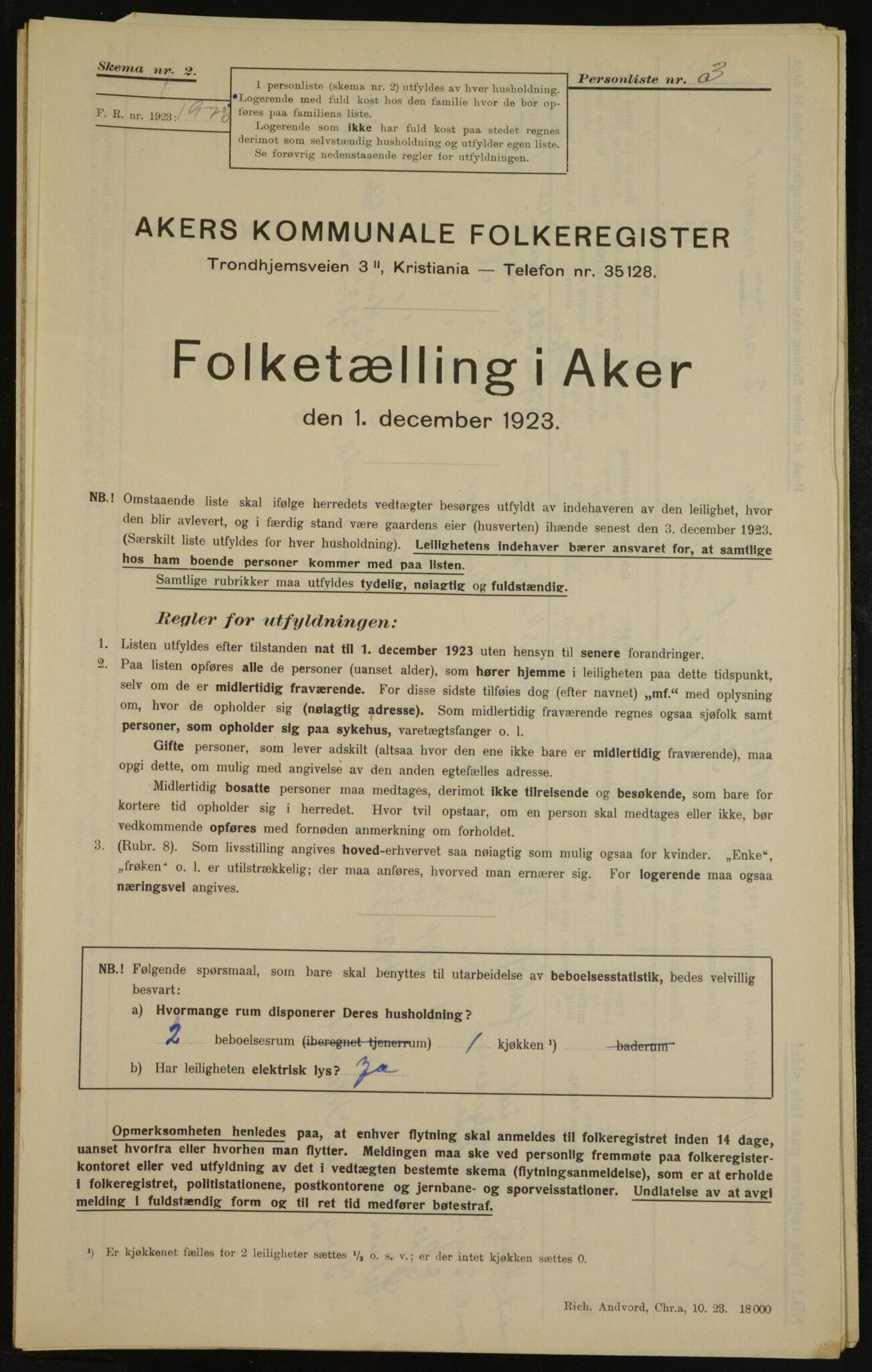 , Kommunal folketelling 1.12.1923 for Aker, 1923, s. 35053