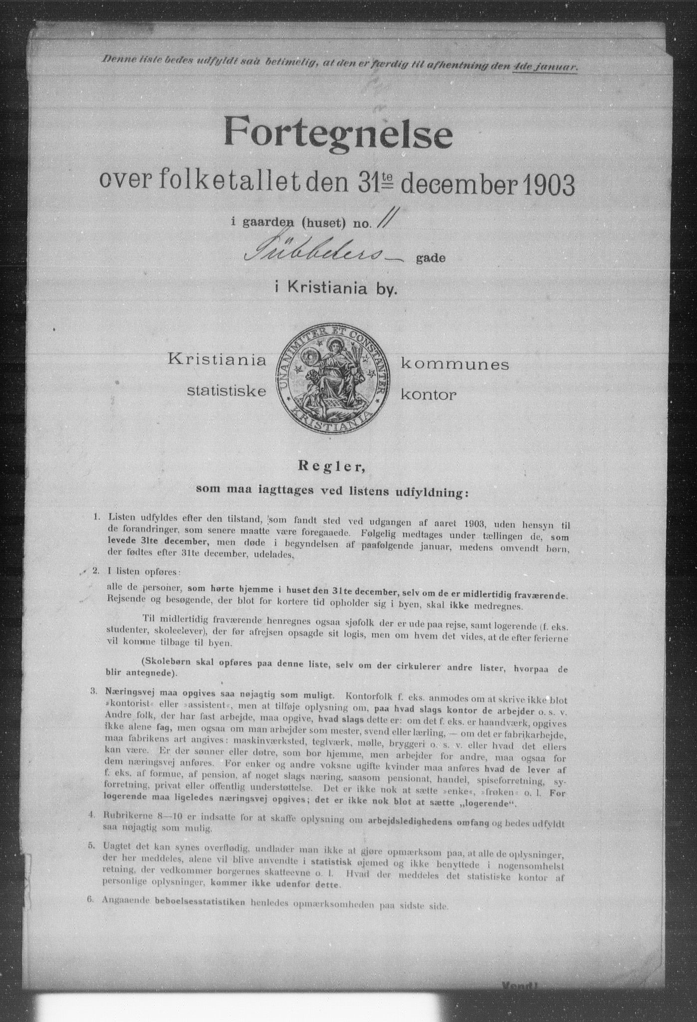 OBA, Kommunal folketelling 31.12.1903 for Kristiania kjøpstad, 1903, s. 17583
