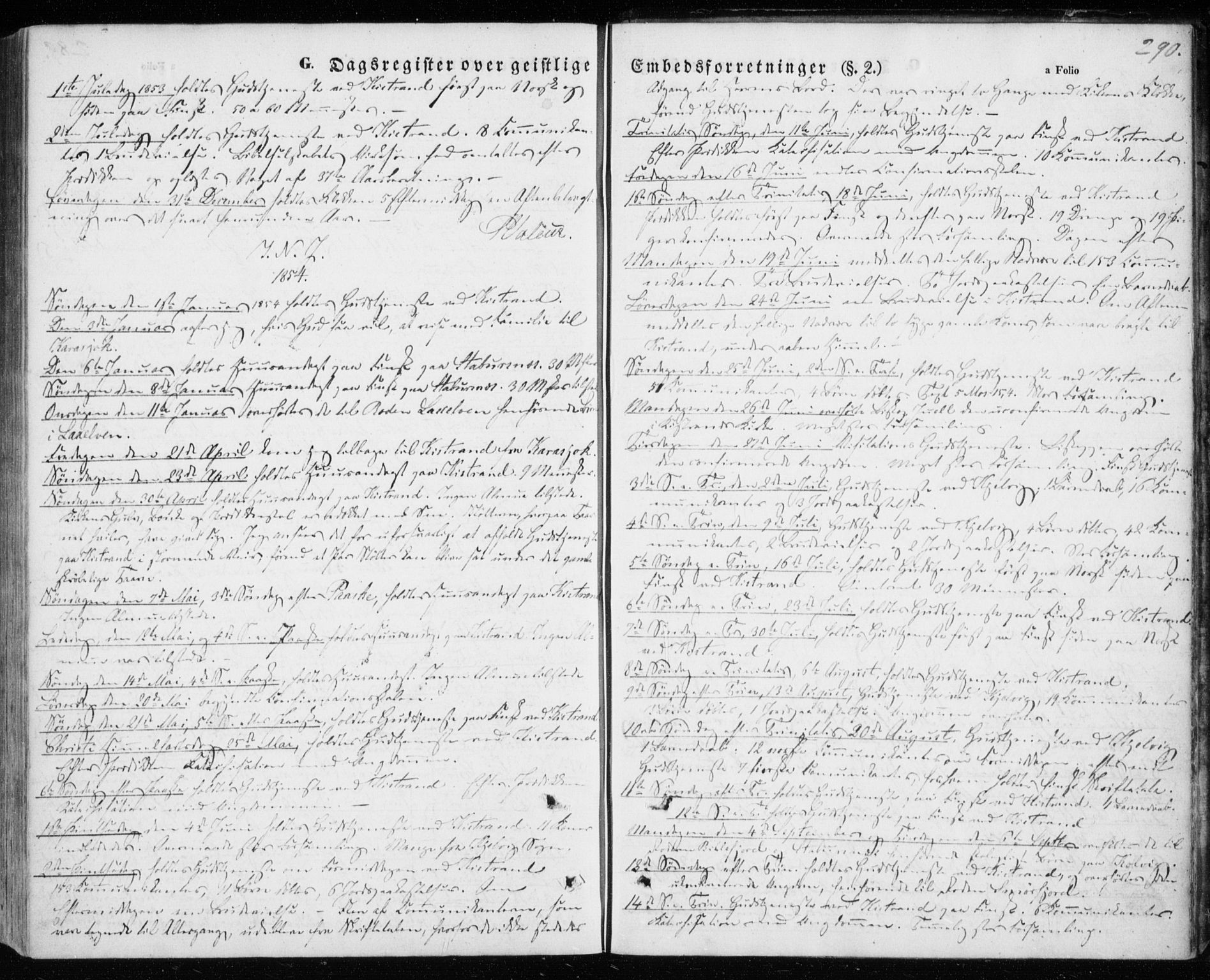 Kistrand/Porsanger sokneprestembete, SATØ/S-1351/H/Ha/L0004.kirke: Ministerialbok nr. 4, 1843-1860, s. 290