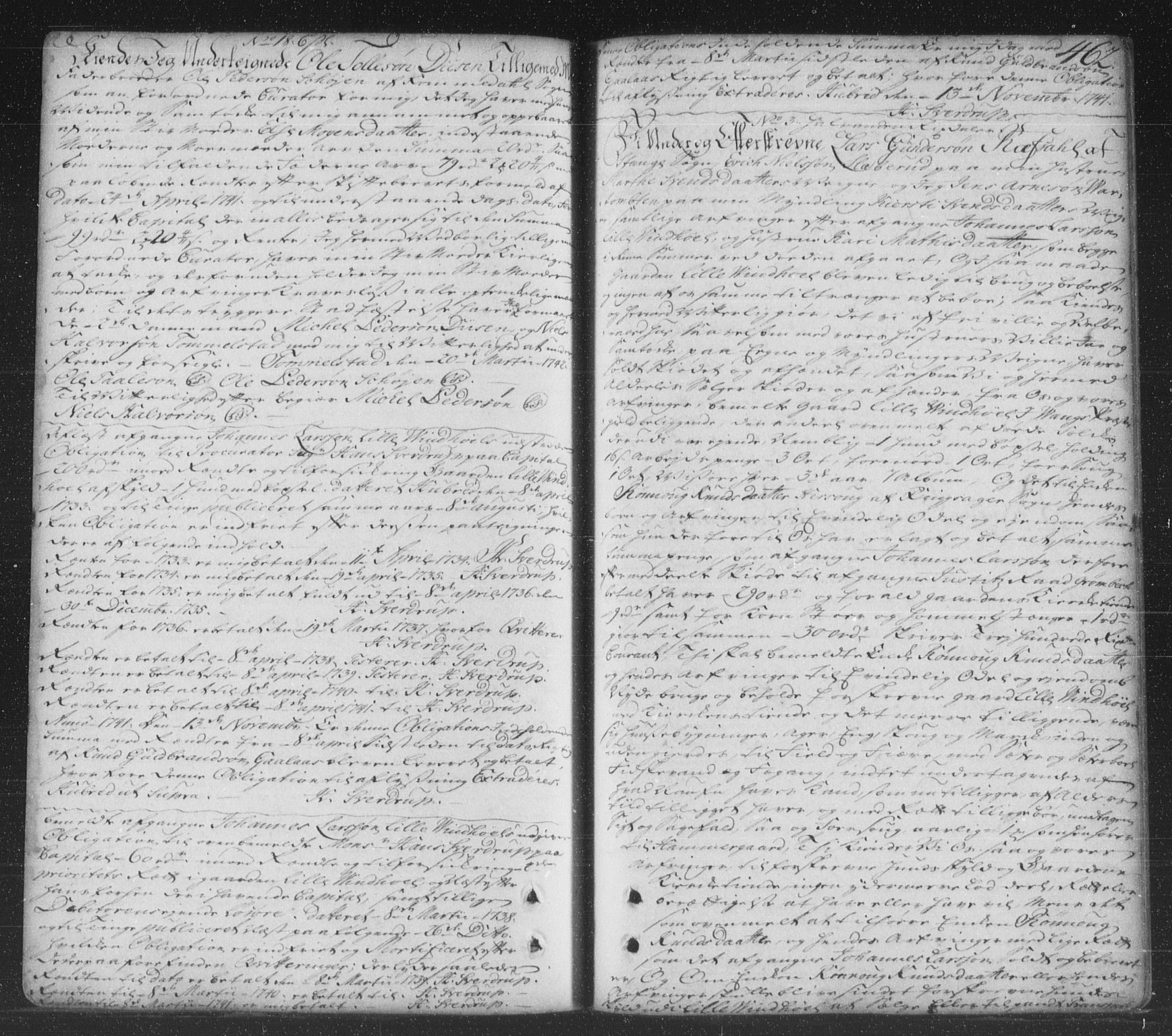 Hedemarken sorenskriveri, SAH/TING-034/H/Hb/L0005: Pantebok nr. 5, 1738-1744, s. 462