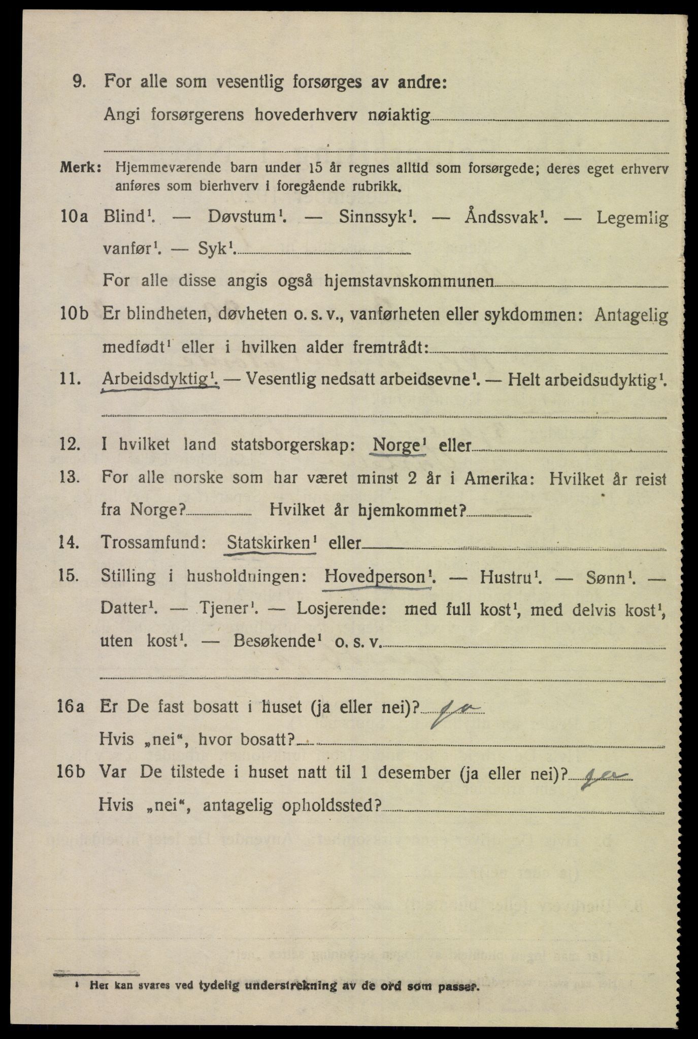 SAK, Folketelling 1920 for 1021 Øyslebø herred, 1920, s. 1305