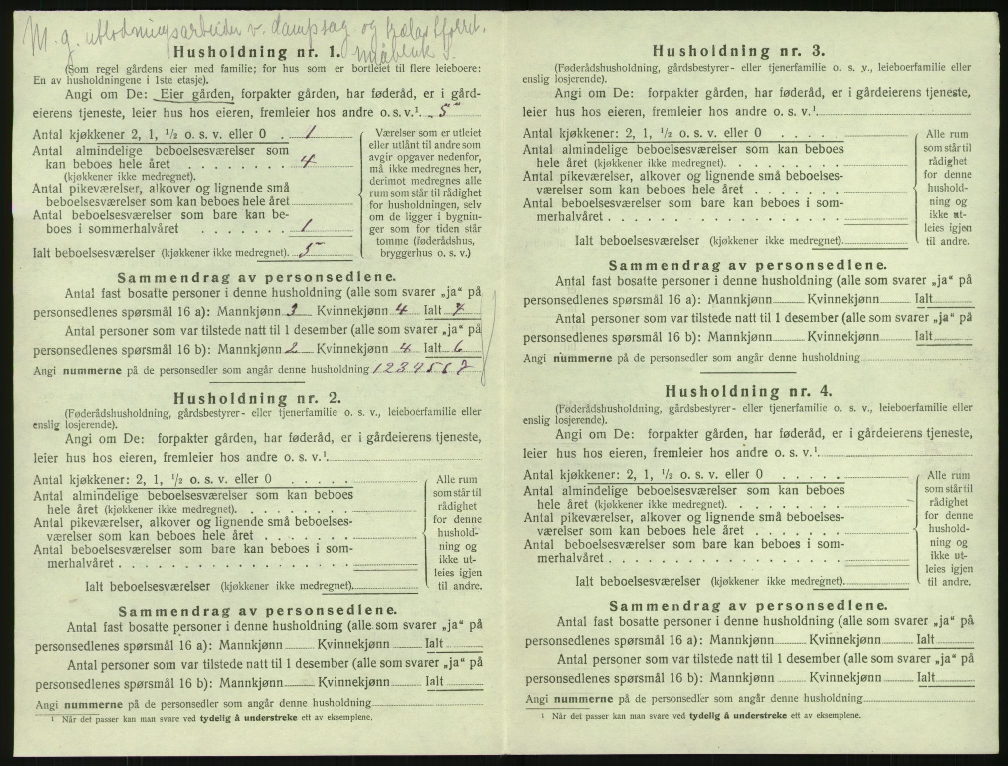 SAK, Folketelling 1920 for 0913 Søndeled herred, 1920, s. 308