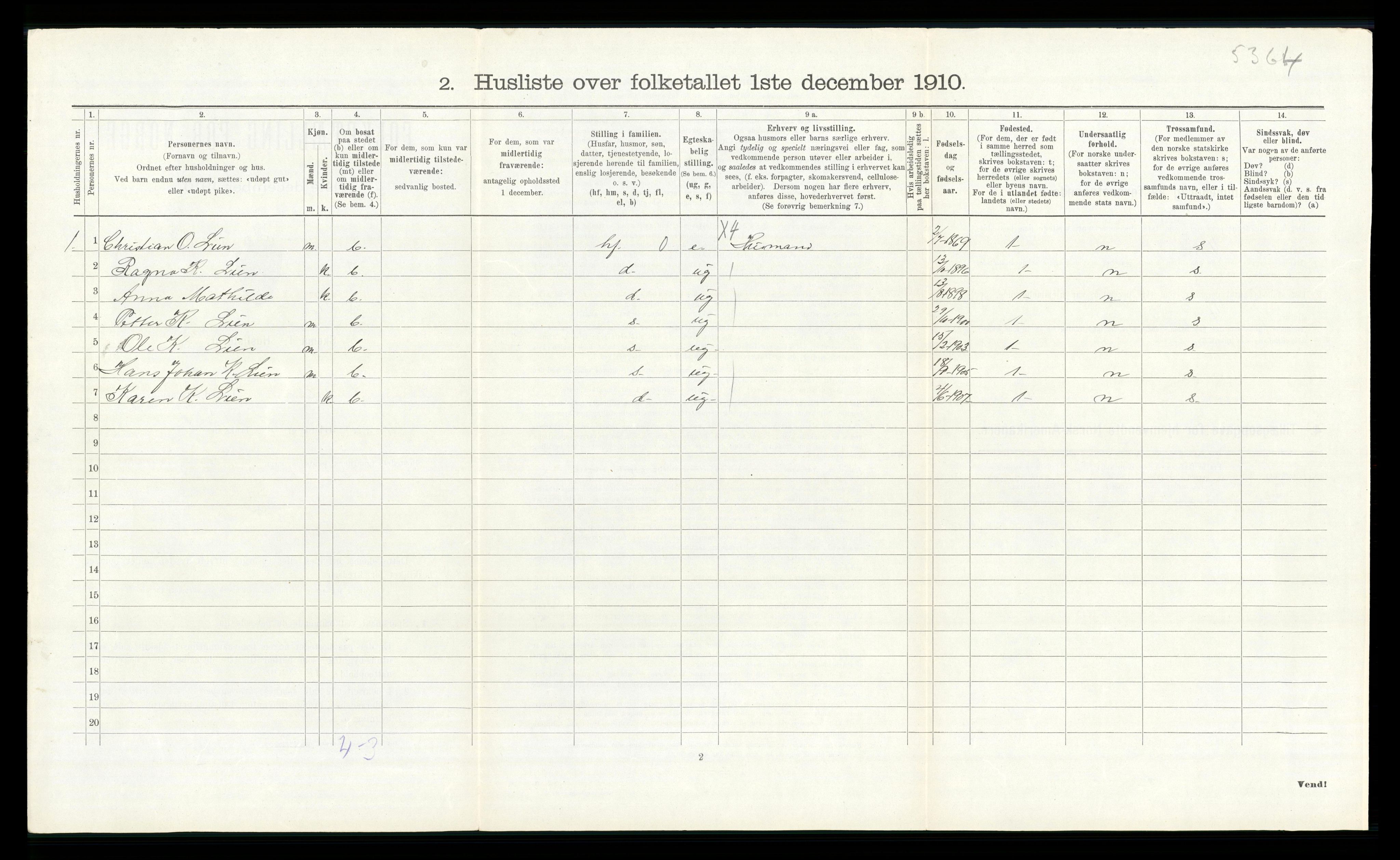 RA, Folketelling 1910 for 0614 Ådal herred, 1910, s. 510