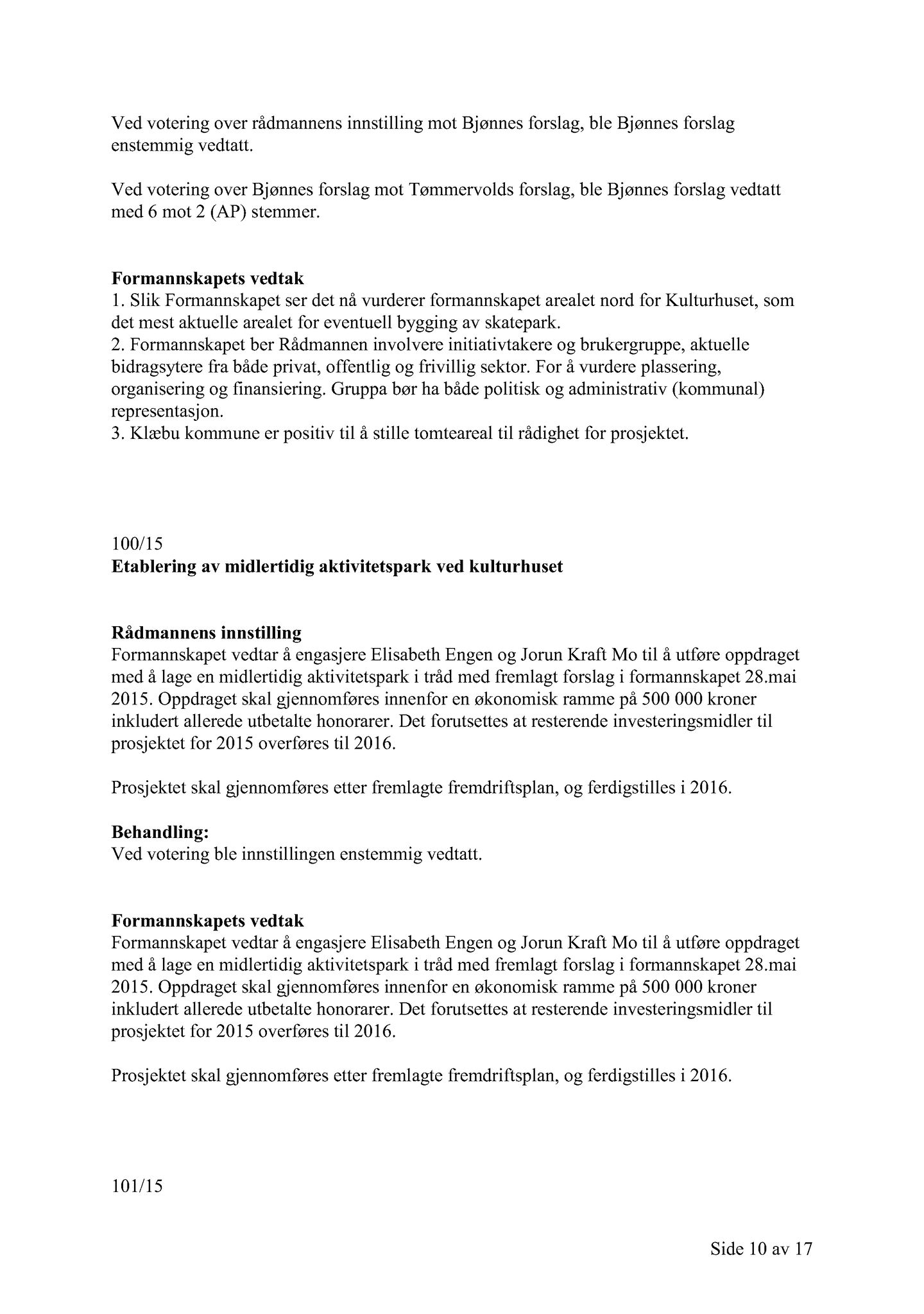 Klæbu Kommune, TRKO/KK/02-FS/L008: Formannsskapet - Møtedokumenter, 2015, s. 2741