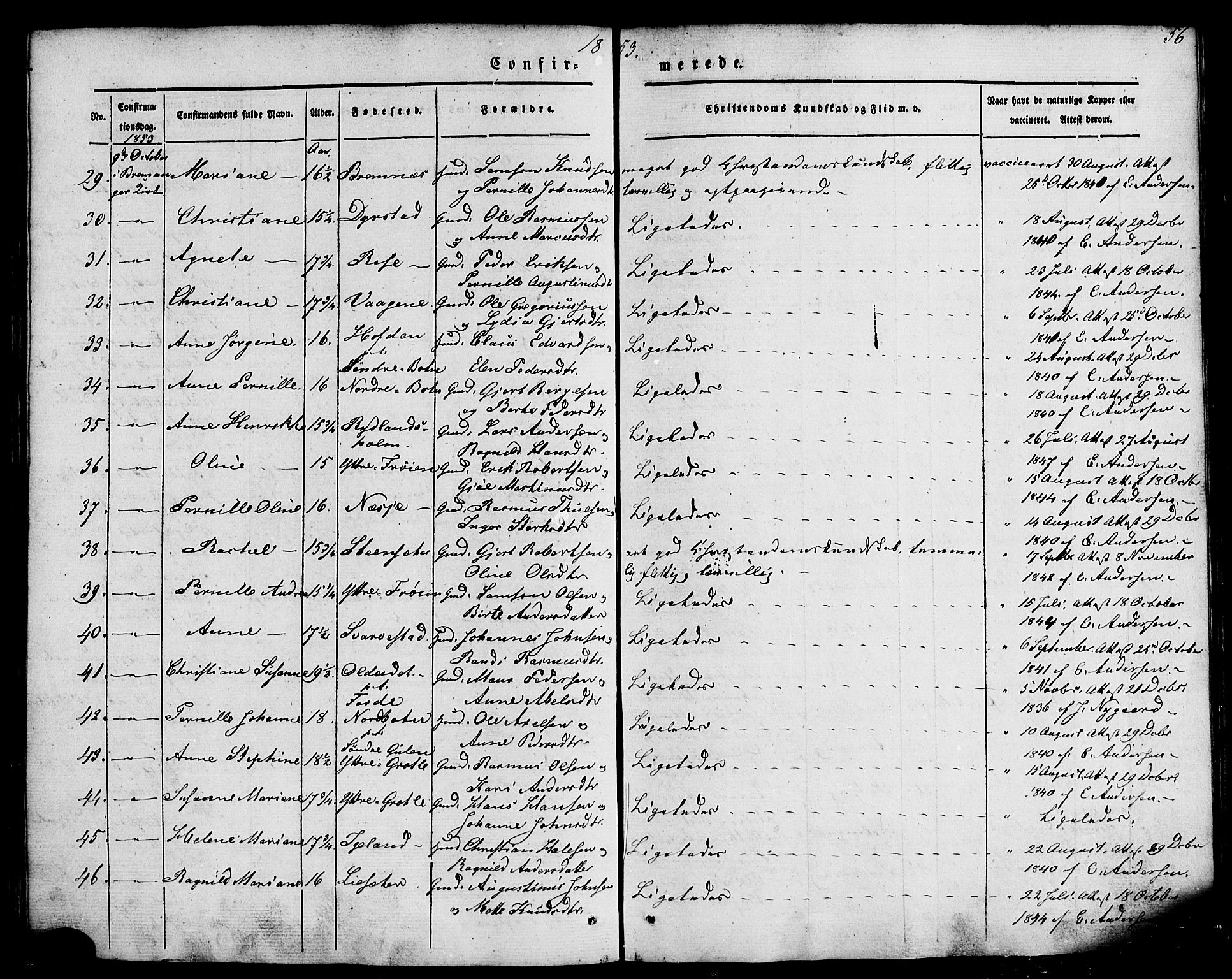 Kinn sokneprestembete, AV/SAB-A-80801/H/Haa/Haaa/L0007: Ministerialbok nr. A 7, 1841-1858, s. 56