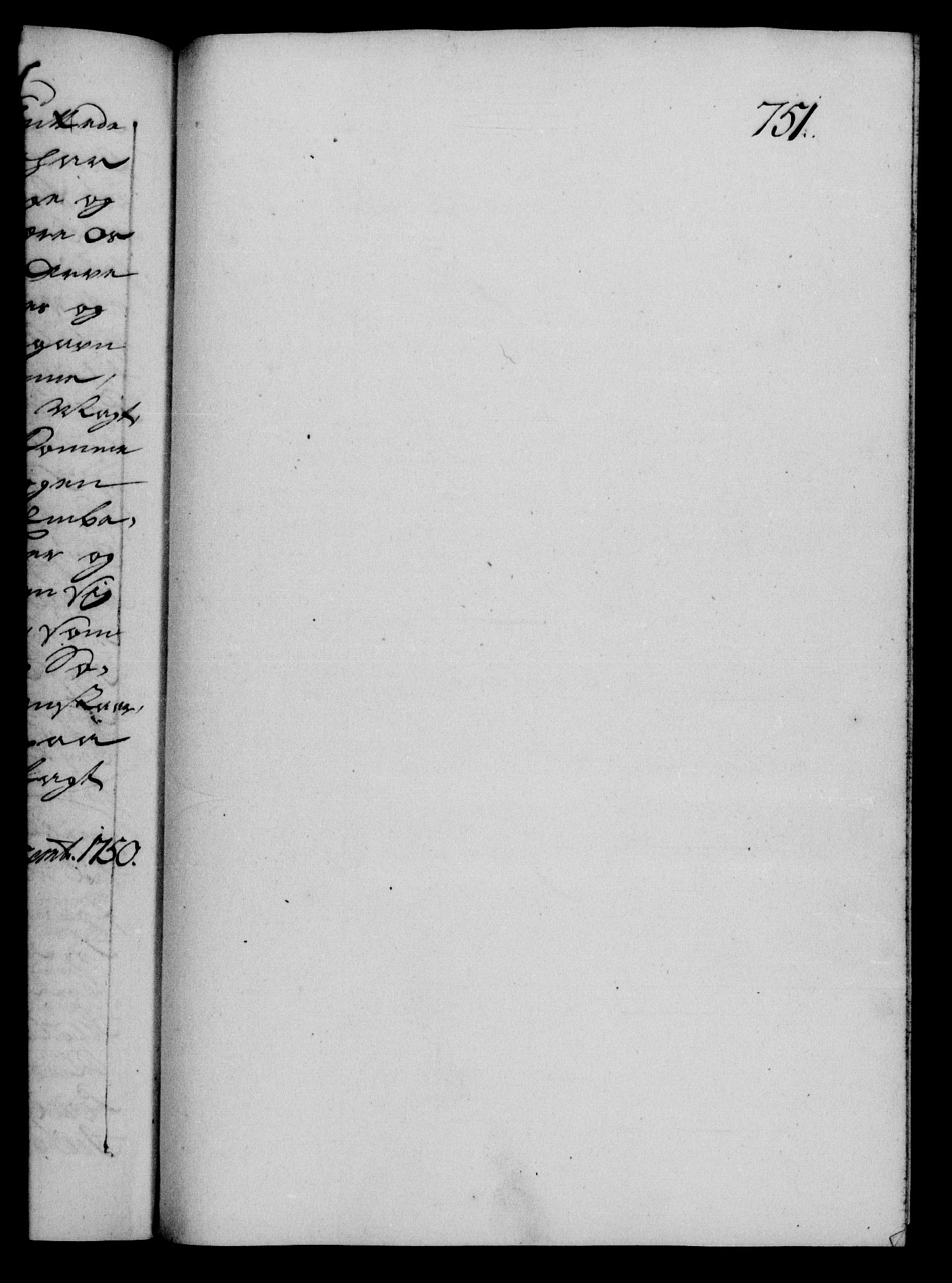 Danske Kanselli 1572-1799, RA/EA-3023/F/Fc/Fca/Fcaa/L0036: Norske registre, 1749-1750, s. 751a