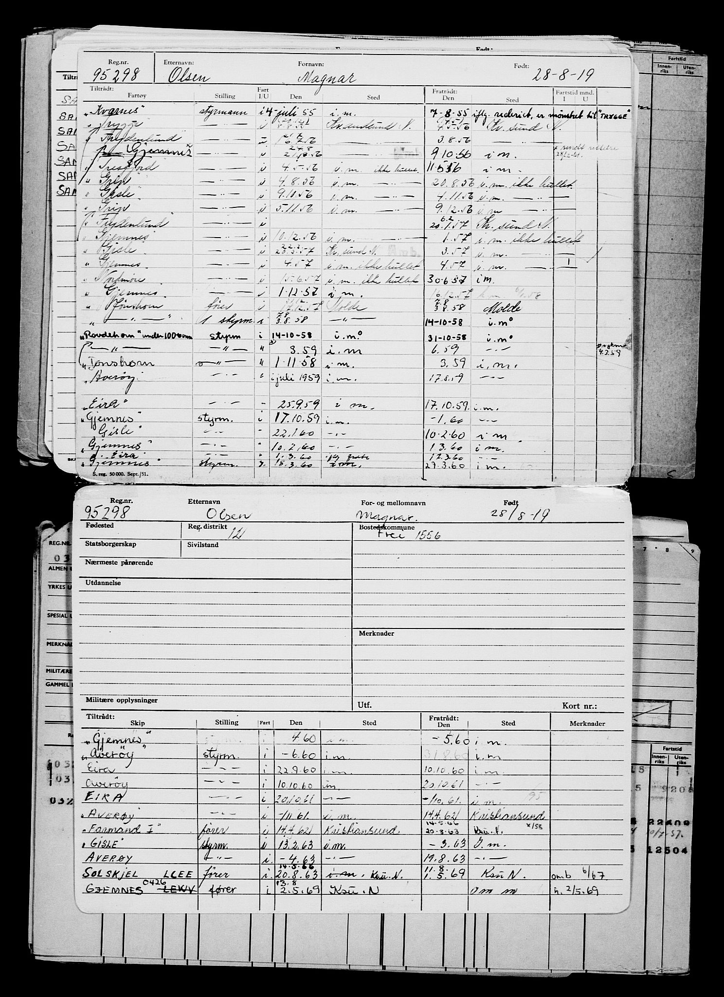 Direktoratet for sjømenn, AV/RA-S-3545/G/Gb/L0171: Hovedkort, 1919, s. 370