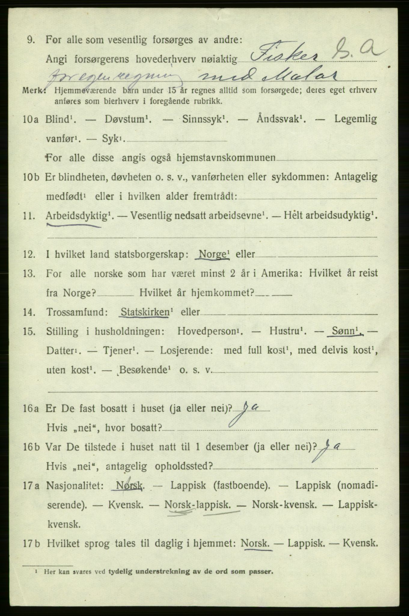 SATØ, Folketelling 1920 for 2017 Kvalsund herred, 1920, s. 535