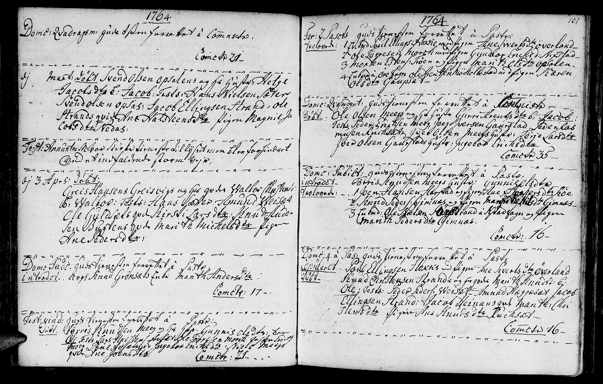 Ministerialprotokoller, klokkerbøker og fødselsregistre - Møre og Romsdal, AV/SAT-A-1454/568/L0798: Ministerialbok nr. 568A07, 1753-1780, s. 100-101
