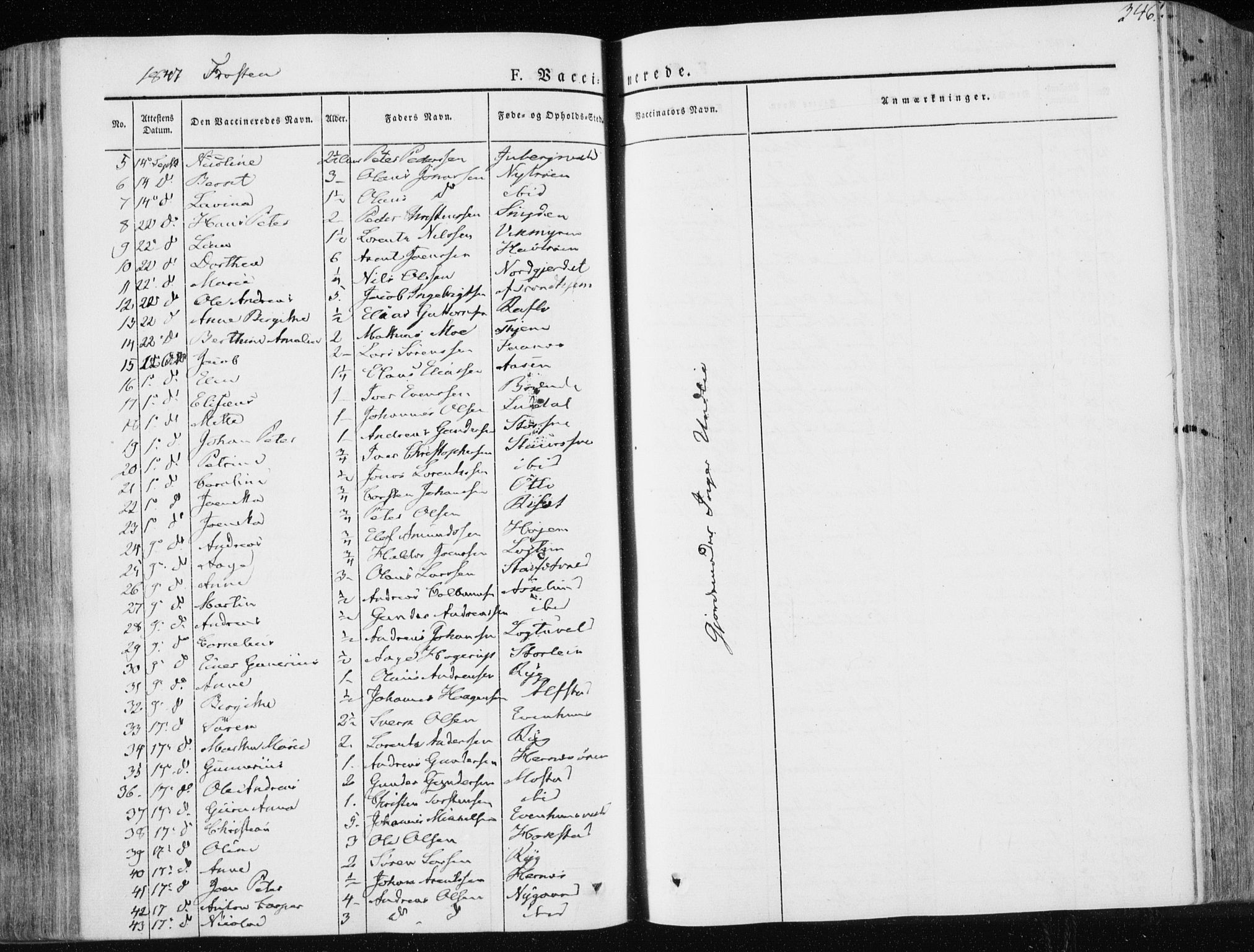 Ministerialprotokoller, klokkerbøker og fødselsregistre - Nord-Trøndelag, SAT/A-1458/713/L0115: Ministerialbok nr. 713A06, 1838-1851, s. 346