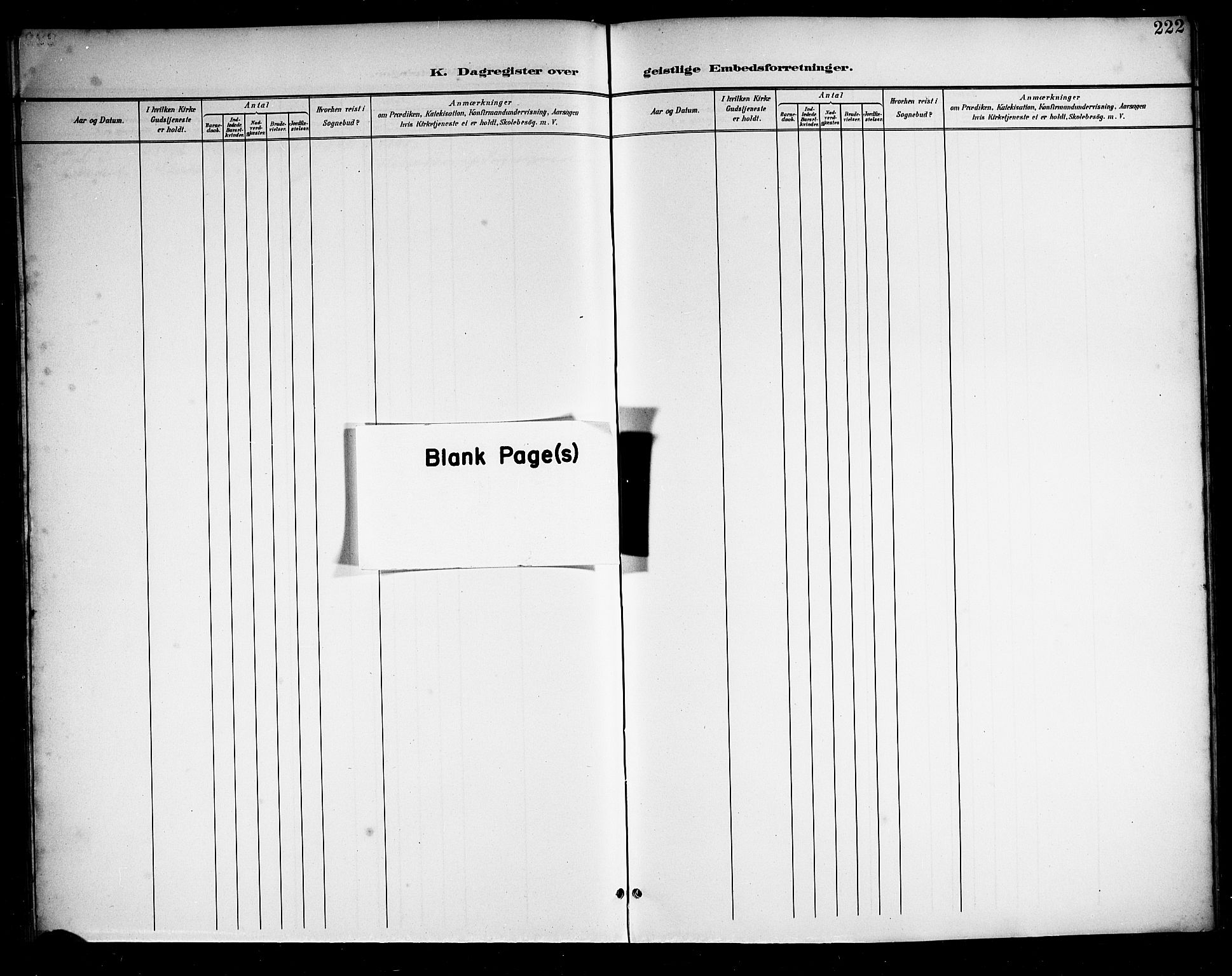 Ministerialprotokoller, klokkerbøker og fødselsregistre - Nordland, SAT/A-1459/899/L1449: Klokkerbok nr. 899C04, 1900-1918, s. 222