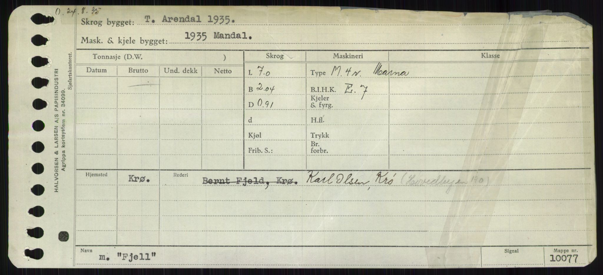 Sjøfartsdirektoratet med forløpere, Skipsmålingen, RA/S-1627/H/Ha/L0002/0001: Fartøy, Eik-Hill / Fartøy, Eik-F, s. 469