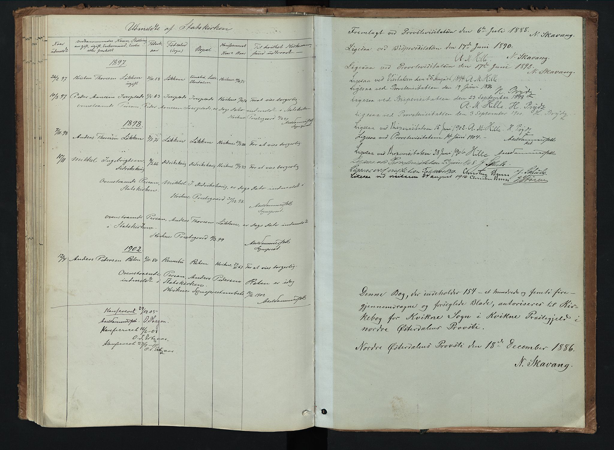 Kvikne prestekontor, AV/SAH-PREST-064/H/Ha/Haa/L0008: Ministerialbok nr. 8, 1887-1911