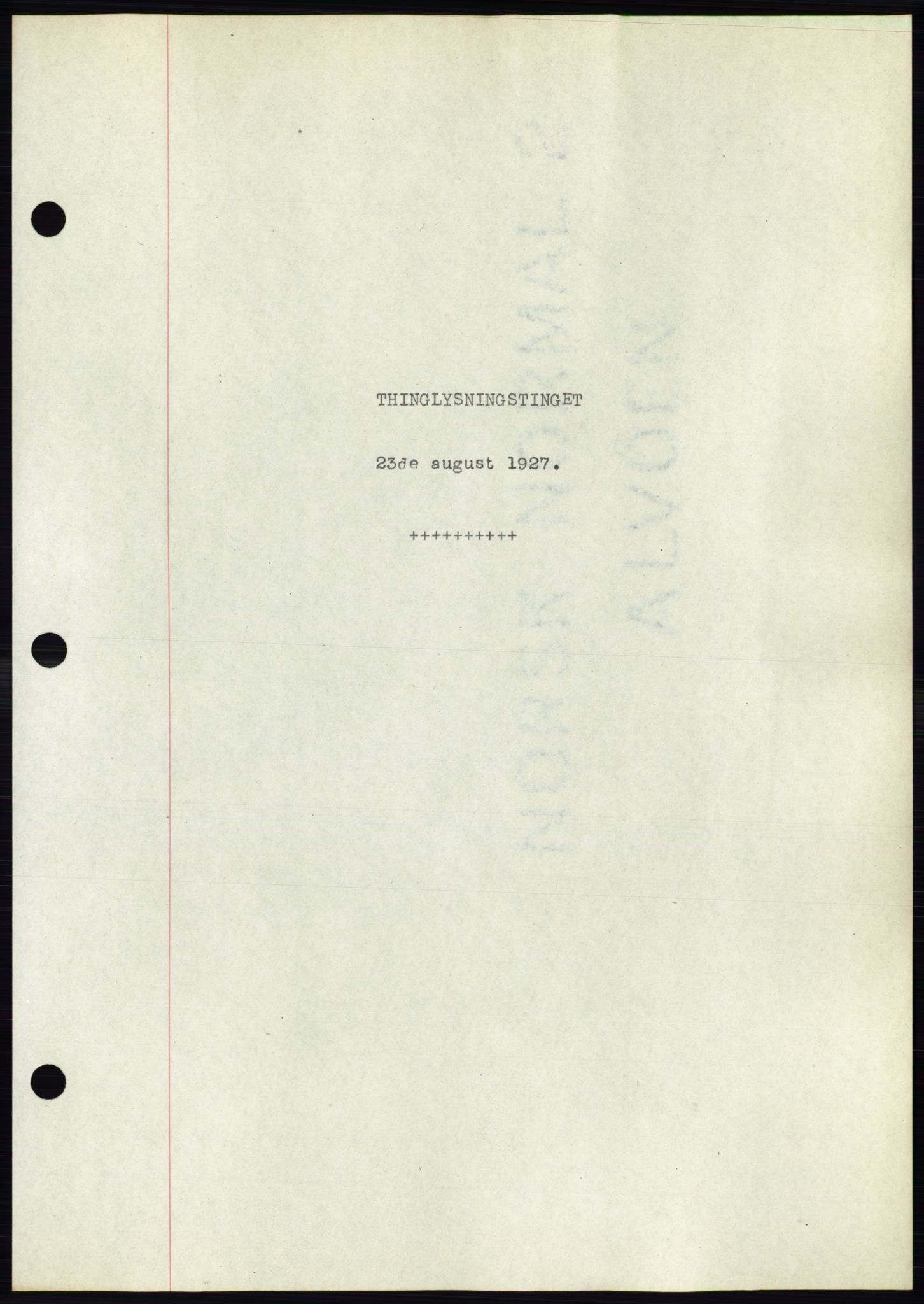 Ålesund byfogd, AV/SAT-A-4384: Pantebok nr. 22, 1927-1927, Tingl.dato: 23.08.1927