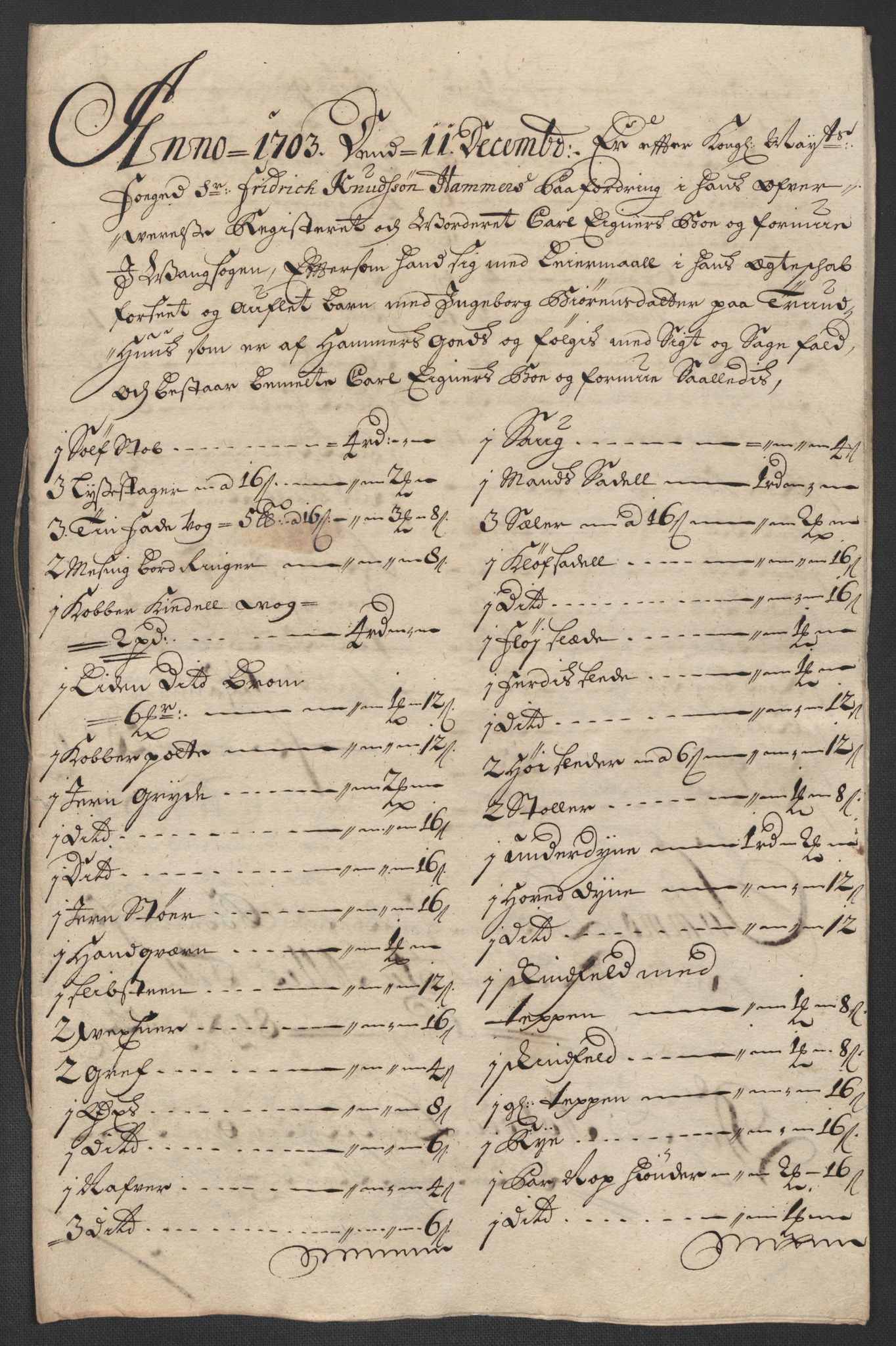 Rentekammeret inntil 1814, Reviderte regnskaper, Fogderegnskap, AV/RA-EA-4092/R16/L1041: Fogderegnskap Hedmark, 1703-1704, s. 282