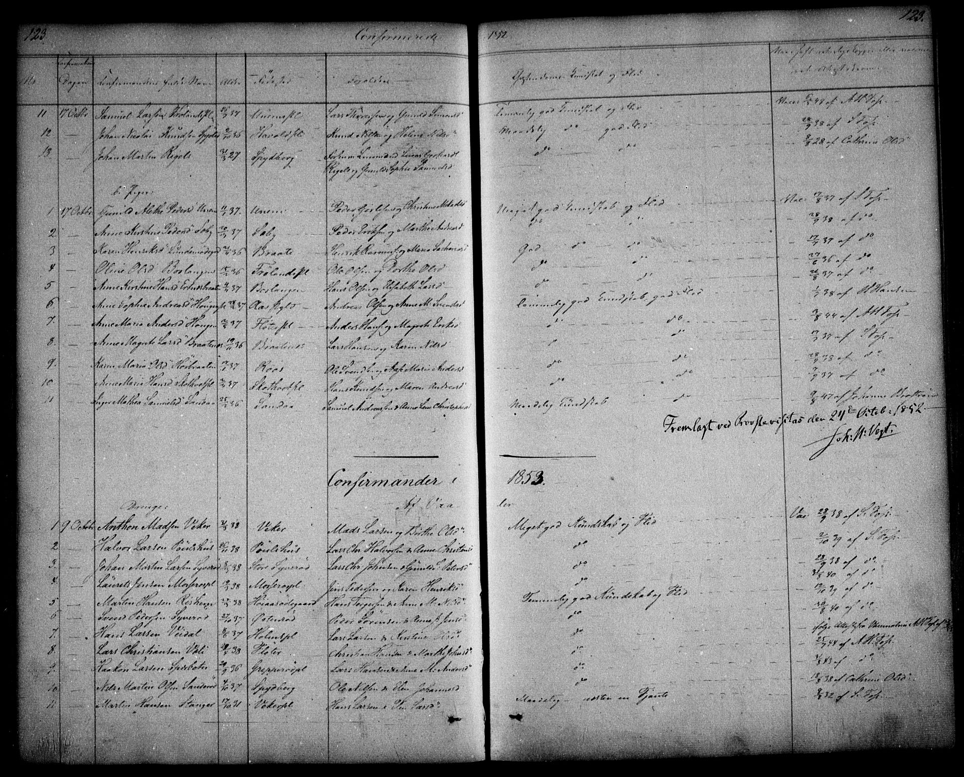 Våler prestekontor Kirkebøker, SAO/A-11083/F/Fa/L0006: Ministerialbok nr. I 6, 1840-1861, s. 123
