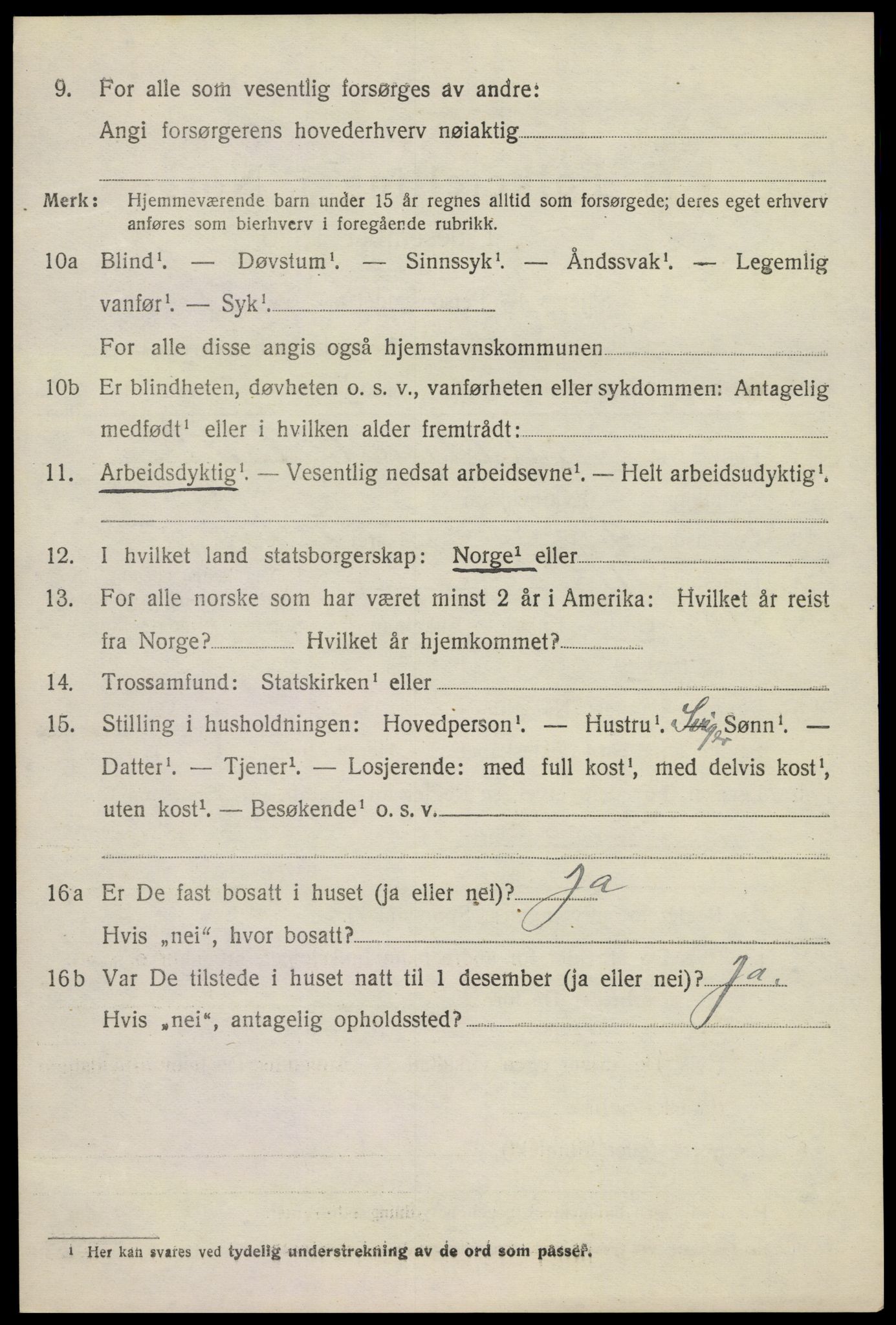 SAKO, Folketelling 1920 for 0725 Tjølling herred, 1920, s. 9514