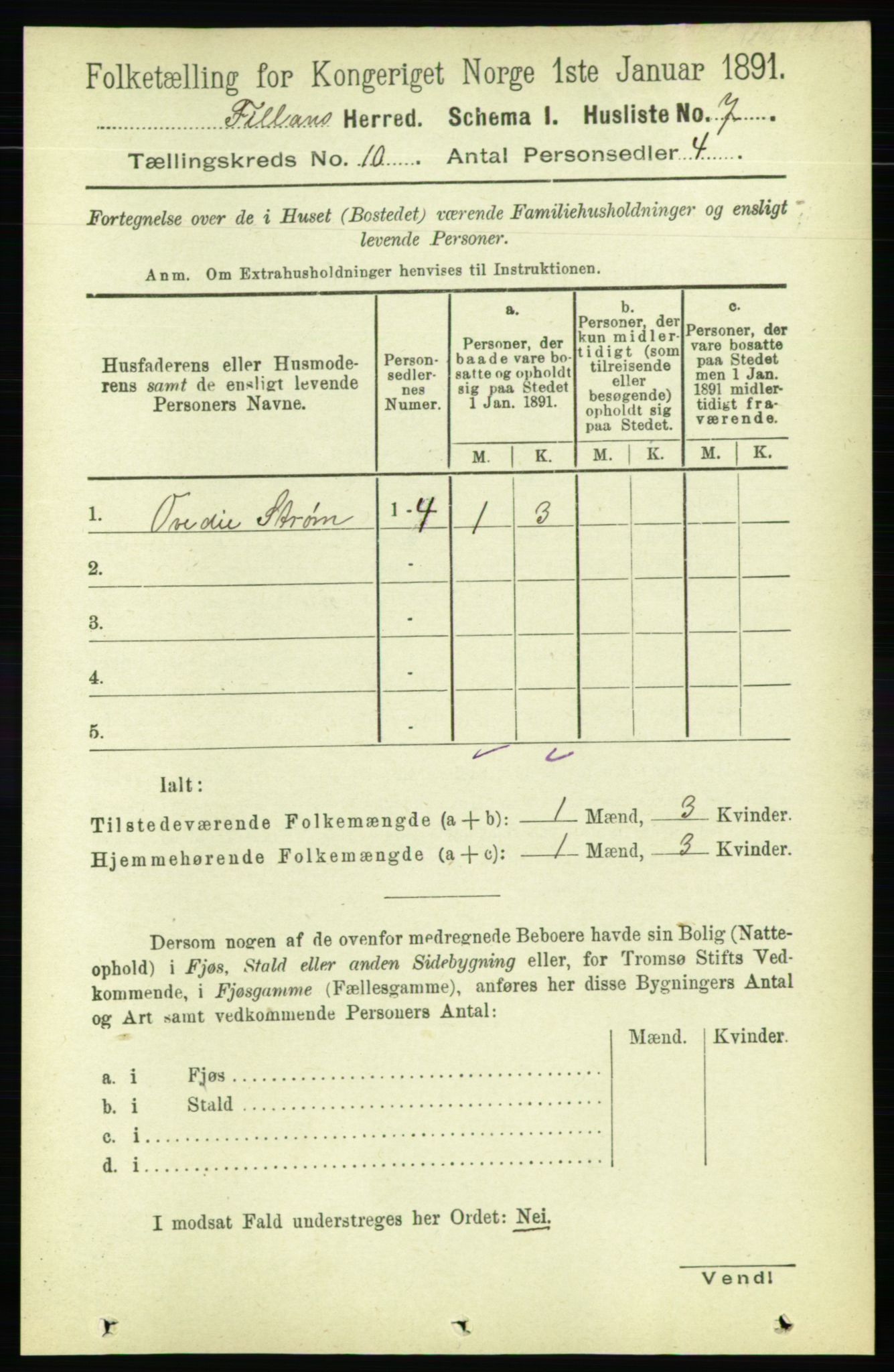 RA, Folketelling 1891 for 1616 Fillan herred, 1891, s. 2765