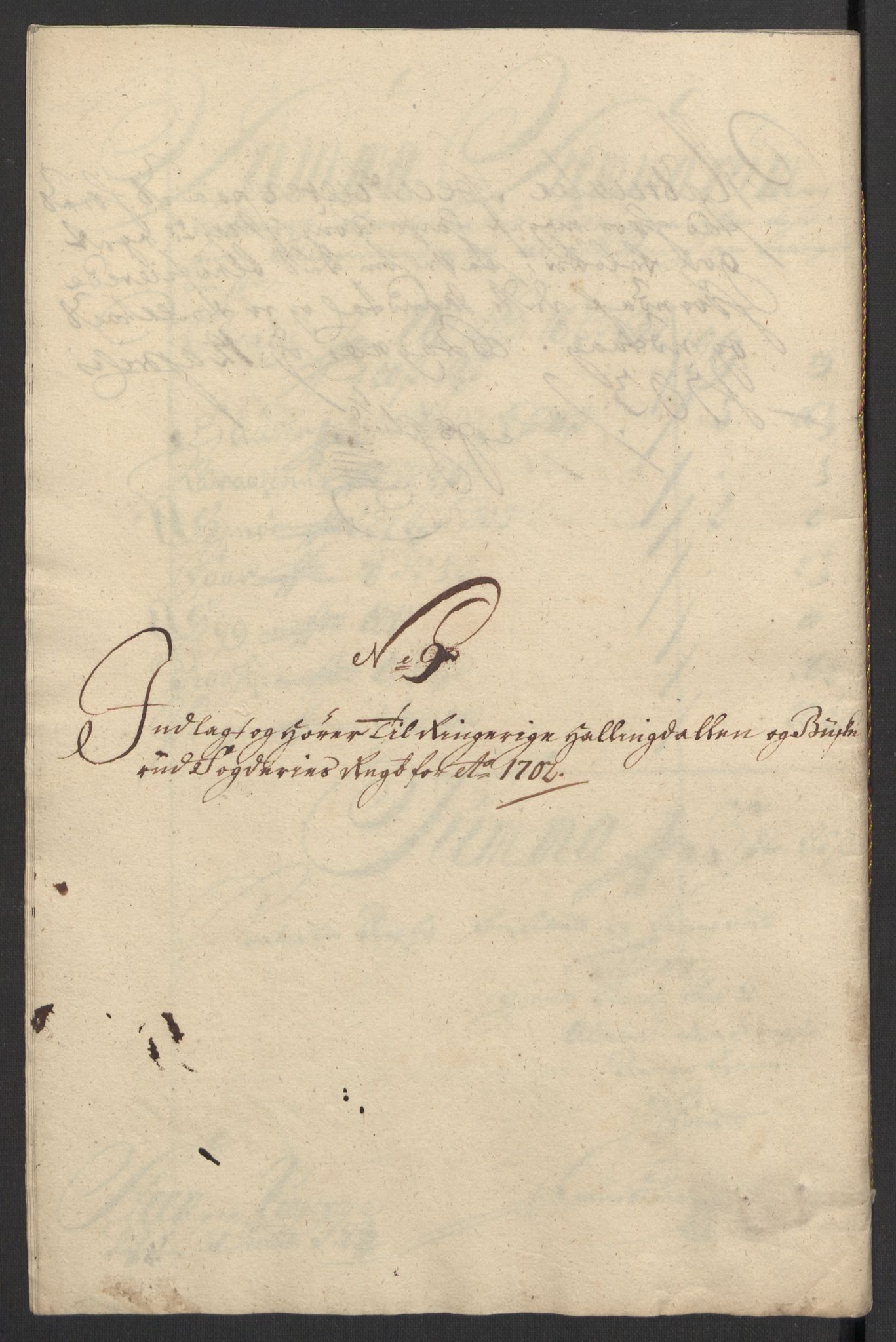 Rentekammeret inntil 1814, Reviderte regnskaper, Fogderegnskap, RA/EA-4092/R22/L1459: Fogderegnskap Ringerike, Hallingdal og Buskerud, 1702, s. 265