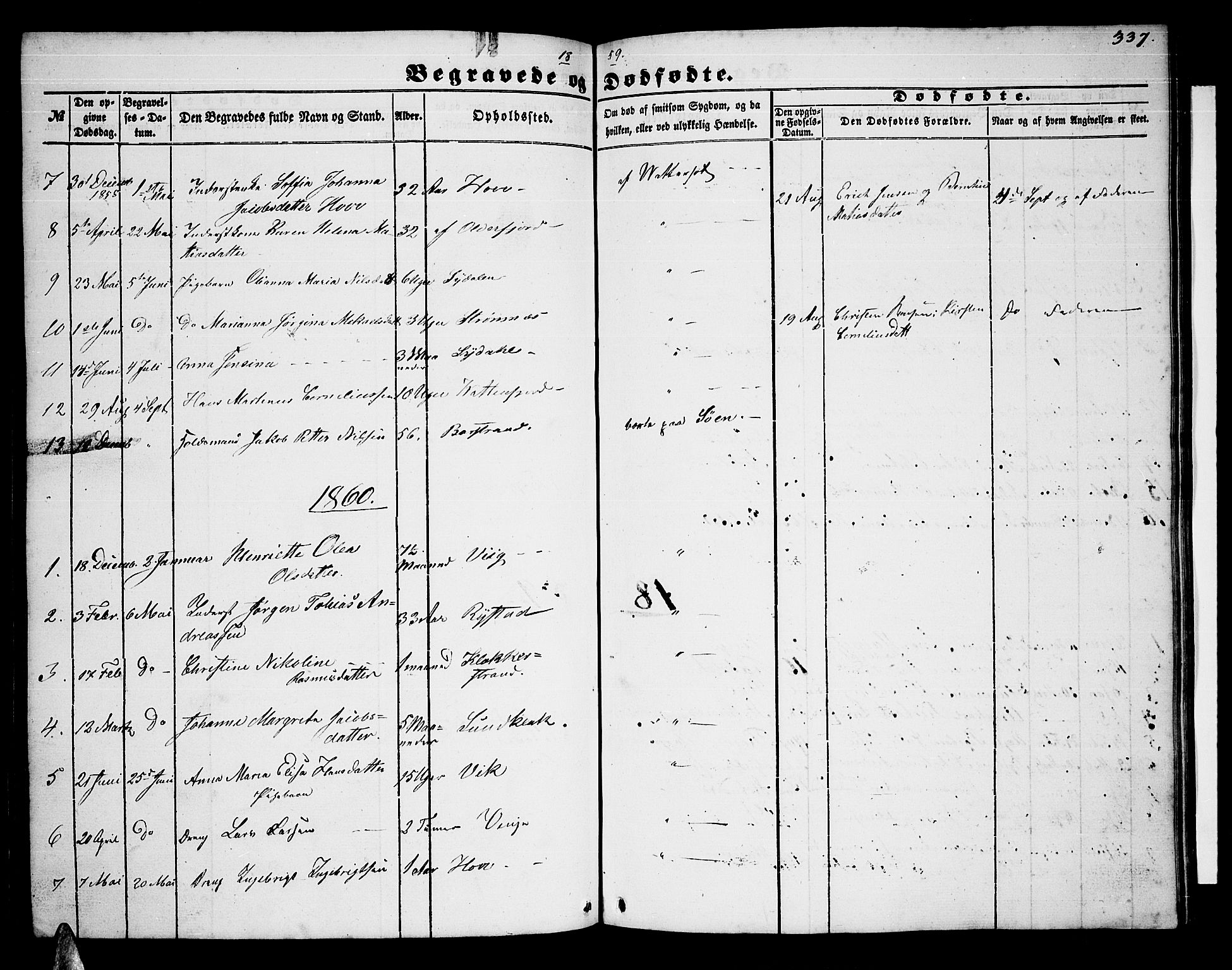 Ministerialprotokoller, klokkerbøker og fødselsregistre - Nordland, SAT/A-1459/876/L1102: Klokkerbok nr. 876C01, 1852-1886, s. 337