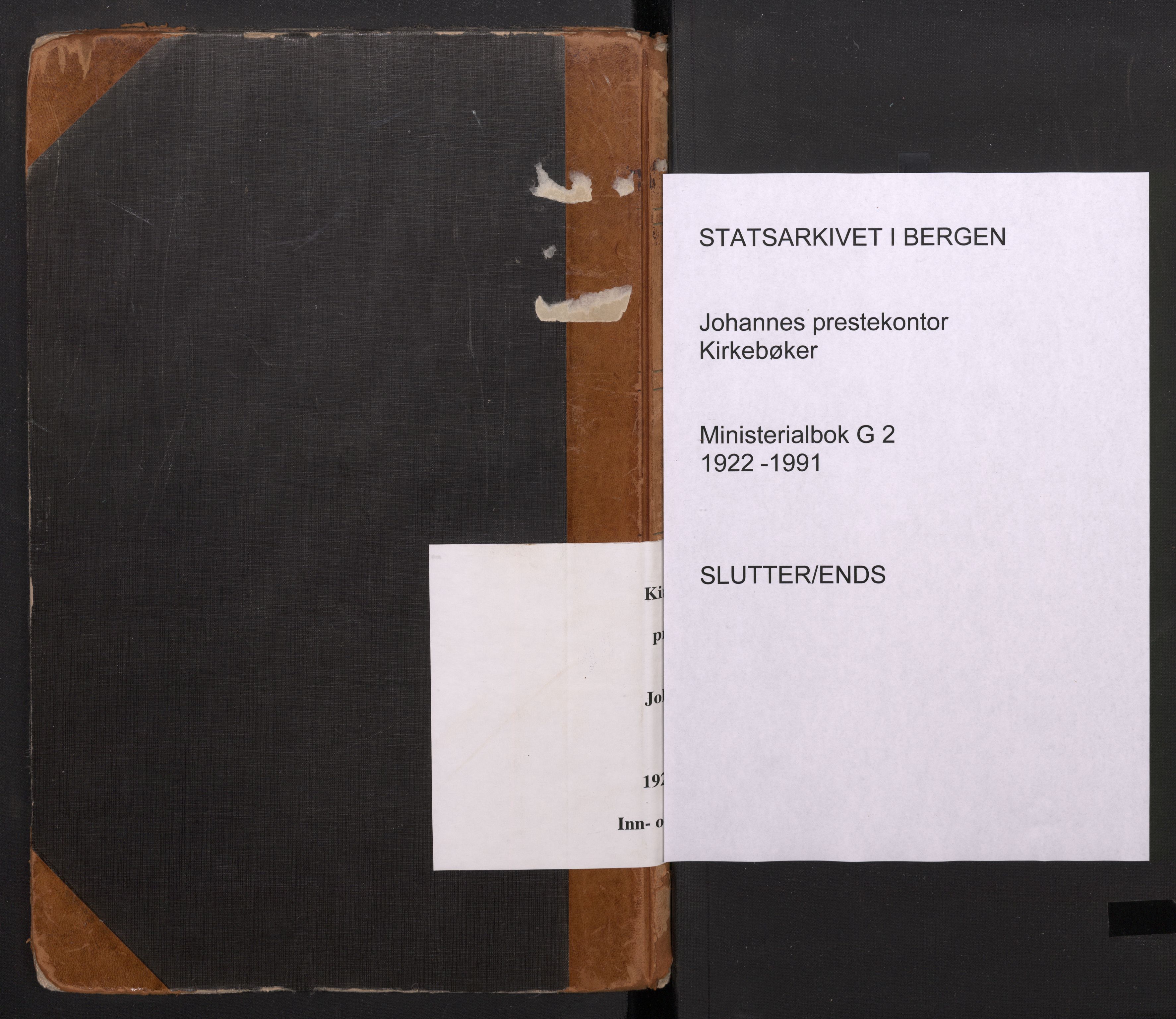 Johanneskirken sokneprestembete, SAB/A-76001/H/Haa/L0030: Ministerialbok nr. G 2, 1922-1991