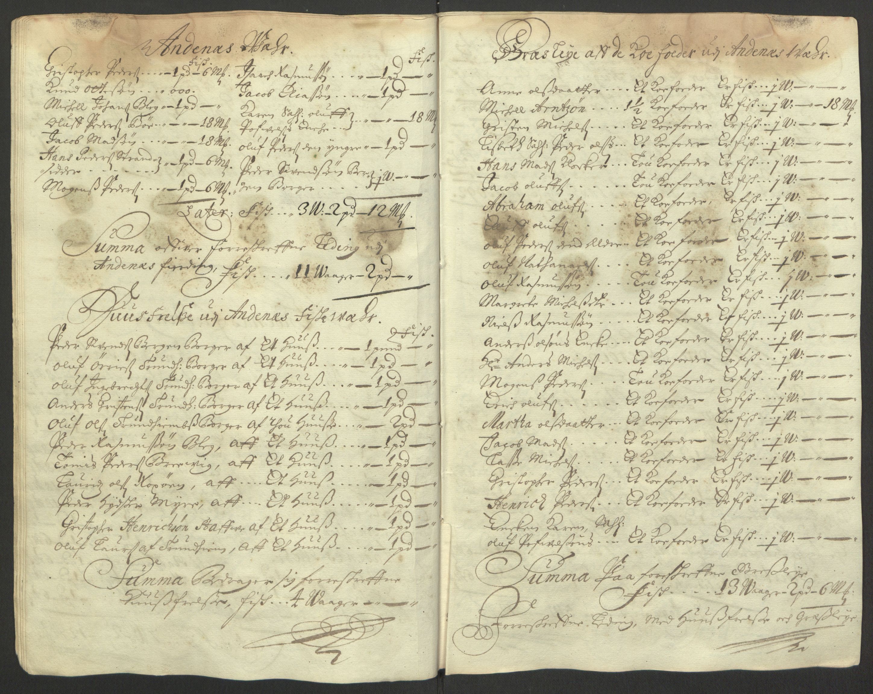 Rentekammeret inntil 1814, Reviderte regnskaper, Fogderegnskap, RA/EA-4092/R67/L4676: Fogderegnskap Vesterålen, Andenes og Lofoten, 1691-1693, s. 150