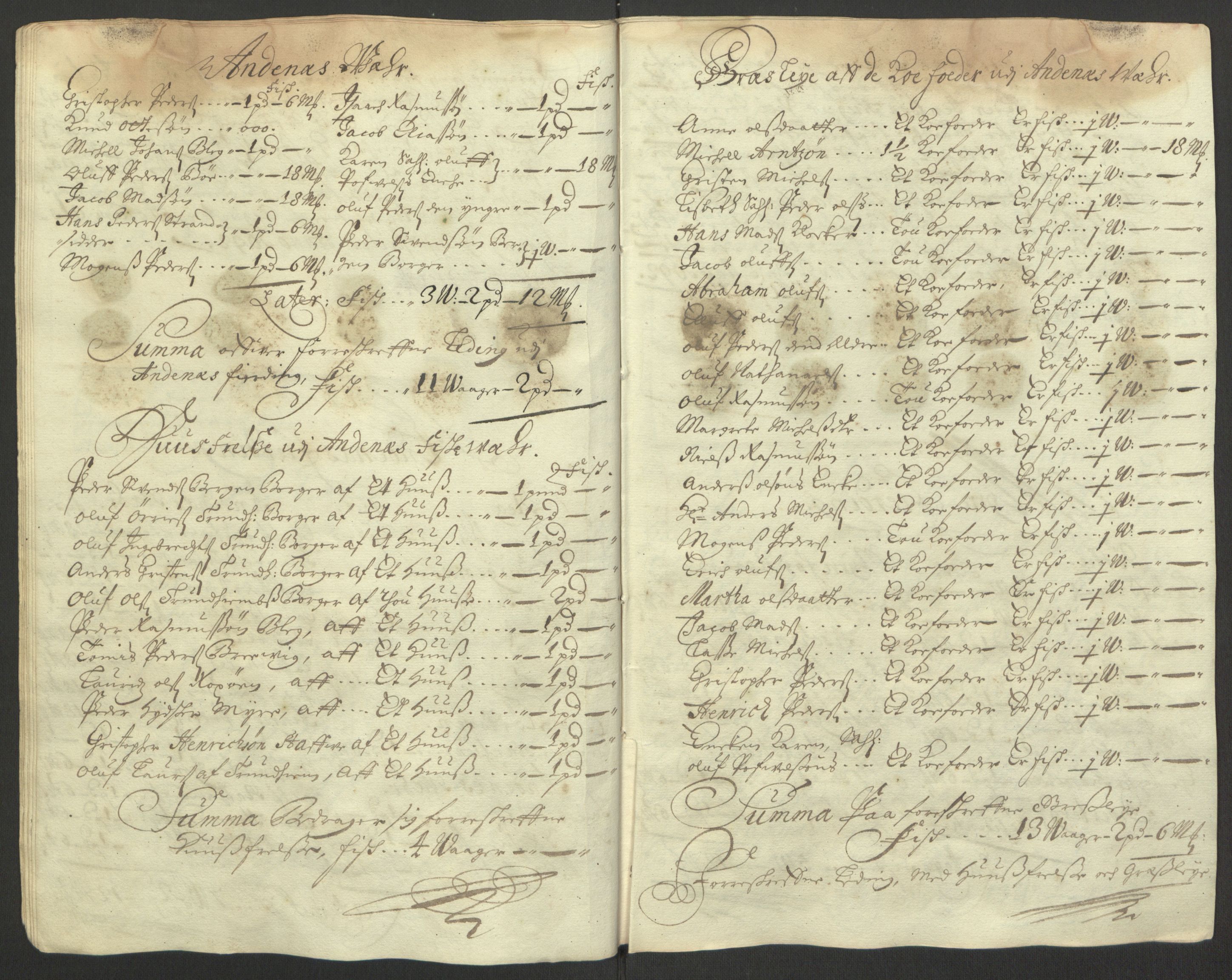 Rentekammeret inntil 1814, Reviderte regnskaper, Fogderegnskap, AV/RA-EA-4092/R67/L4676: Fogderegnskap Vesterålen, Andenes og Lofoten, 1691-1693, s. 150
