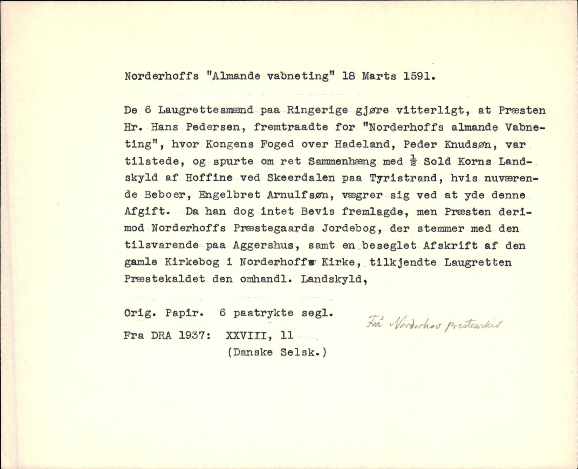 Riksarkivets diplomsamling, AV/RA-EA-5965/F35/F35f/L0003: Regestsedler: Diplomer fra DRA 1937 og 1996, s. 719